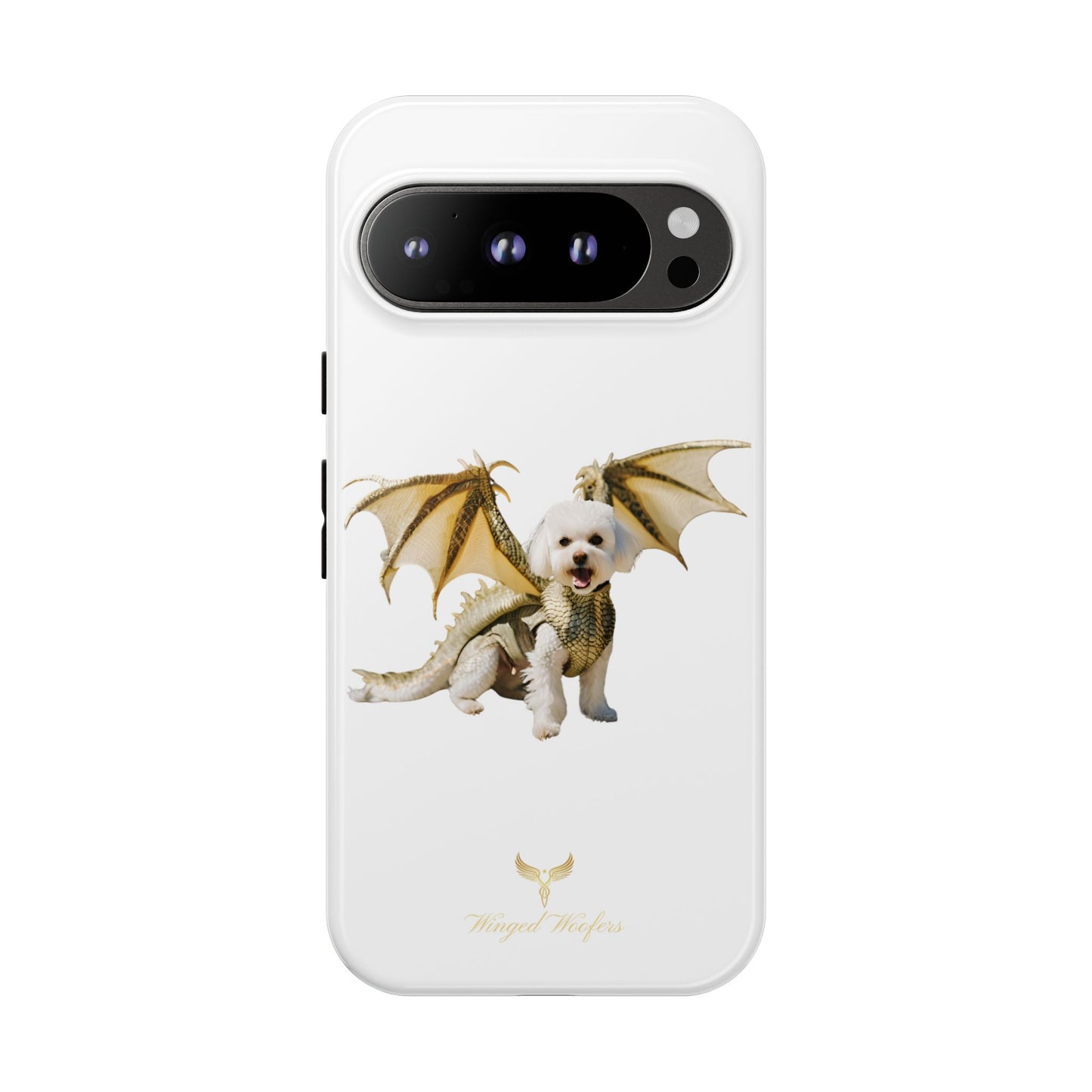 Cute Dragon Bichon Frisé Dog Phone Case - Tough and Stylish Pet-Themed Cover