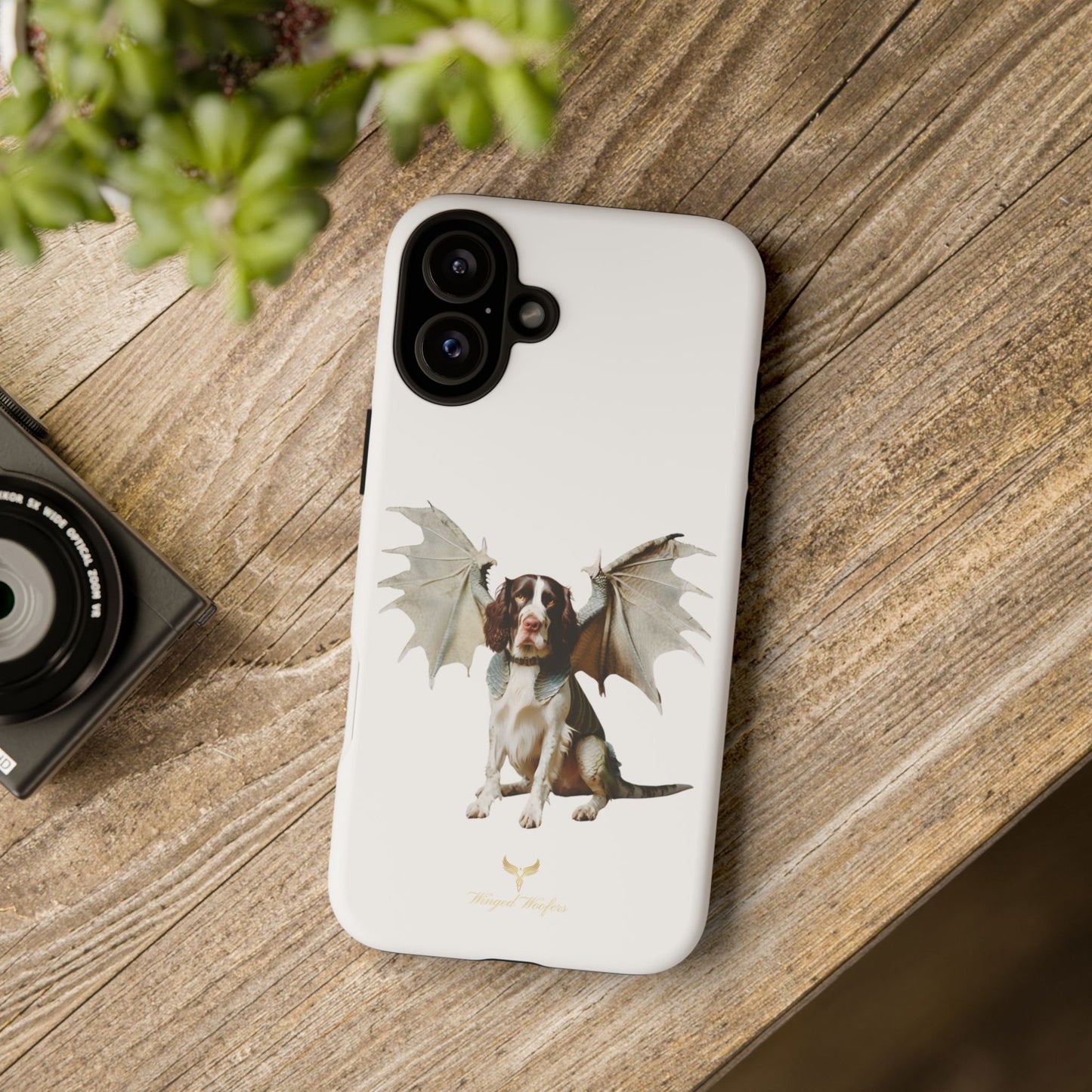 Fantasy Springer Spaniel Dog Phone Case - Tough Cases with Winged Companion Design