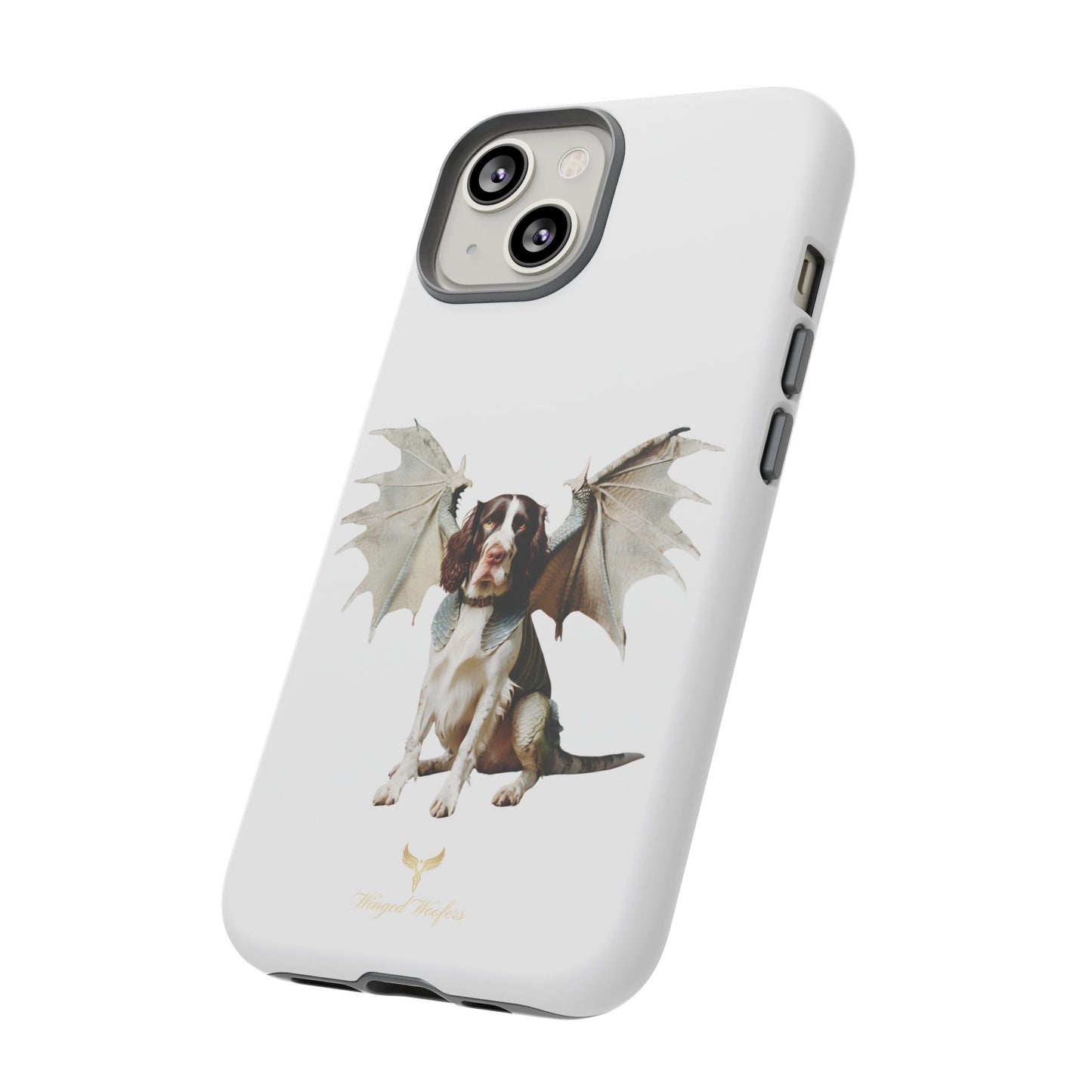 Fantasy Springer Spaniel Dog Phone Case - Tough Cases with Winged Companion Design