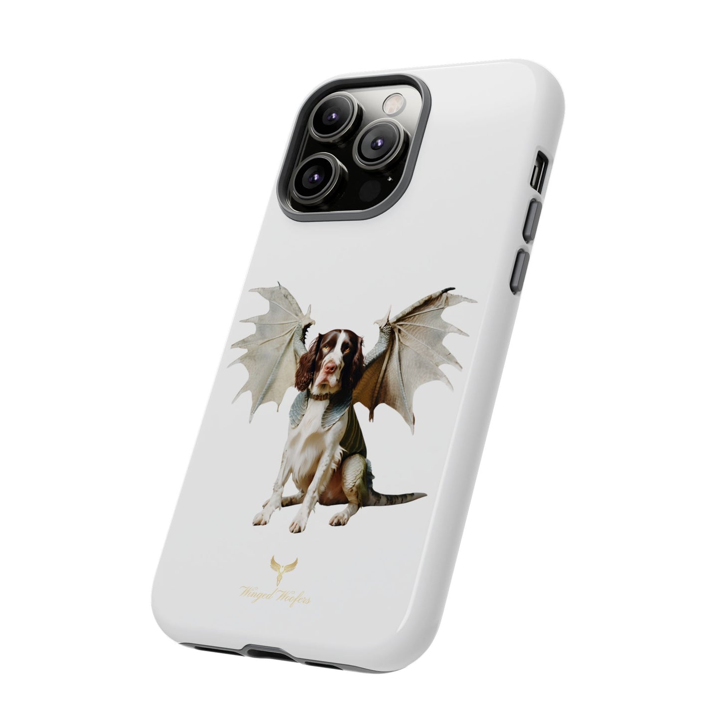 Fantasy Springer Spaniel Dog Phone Case - Tough Cases with Winged Companion Design