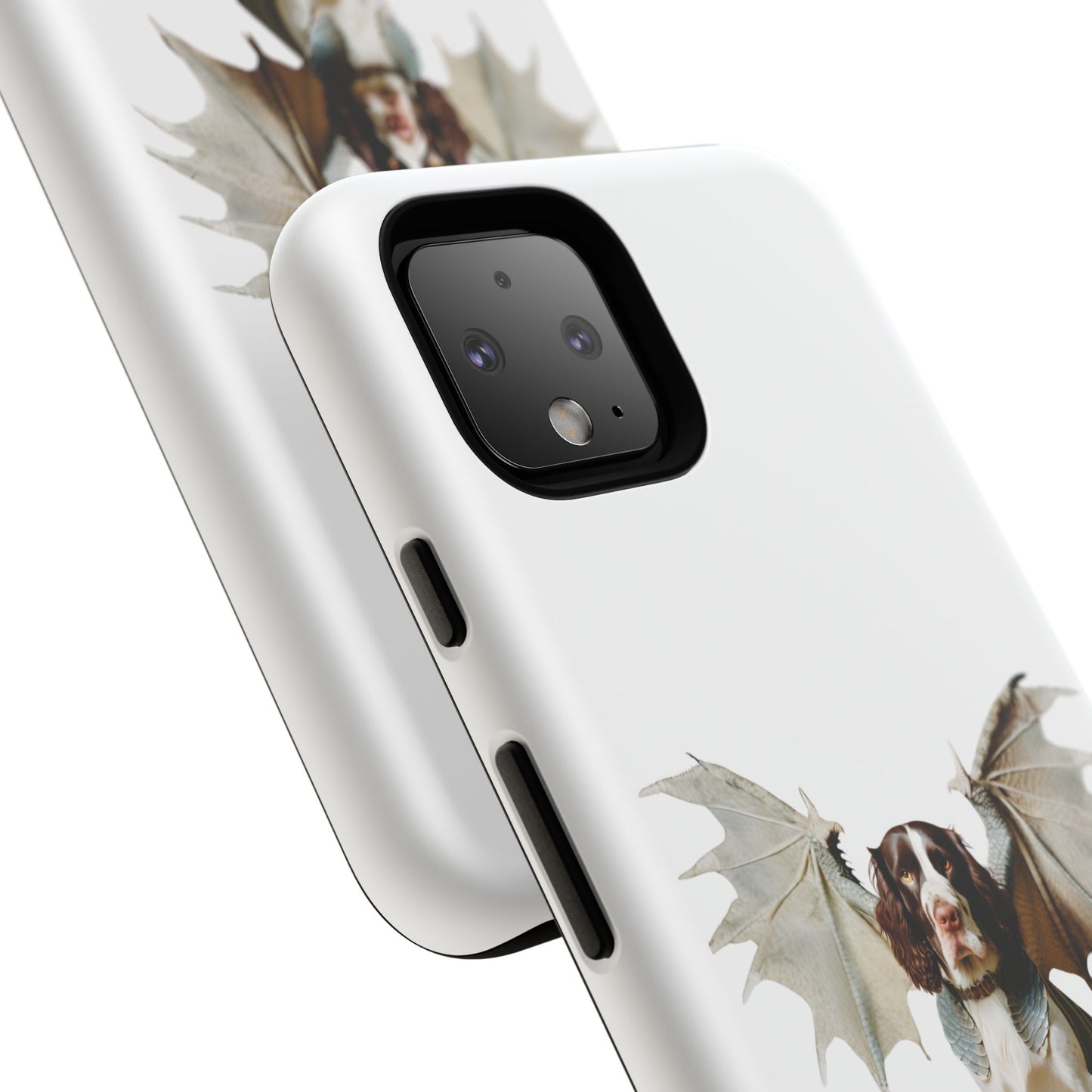 Fantasy Springer Spaniel Dog Phone Case - Tough Cases with Winged Companion Design