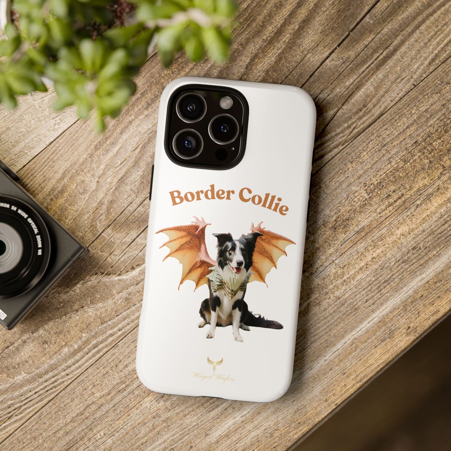 Border Collie Dragon Phone Case - Tough Cases for Dog Lovers