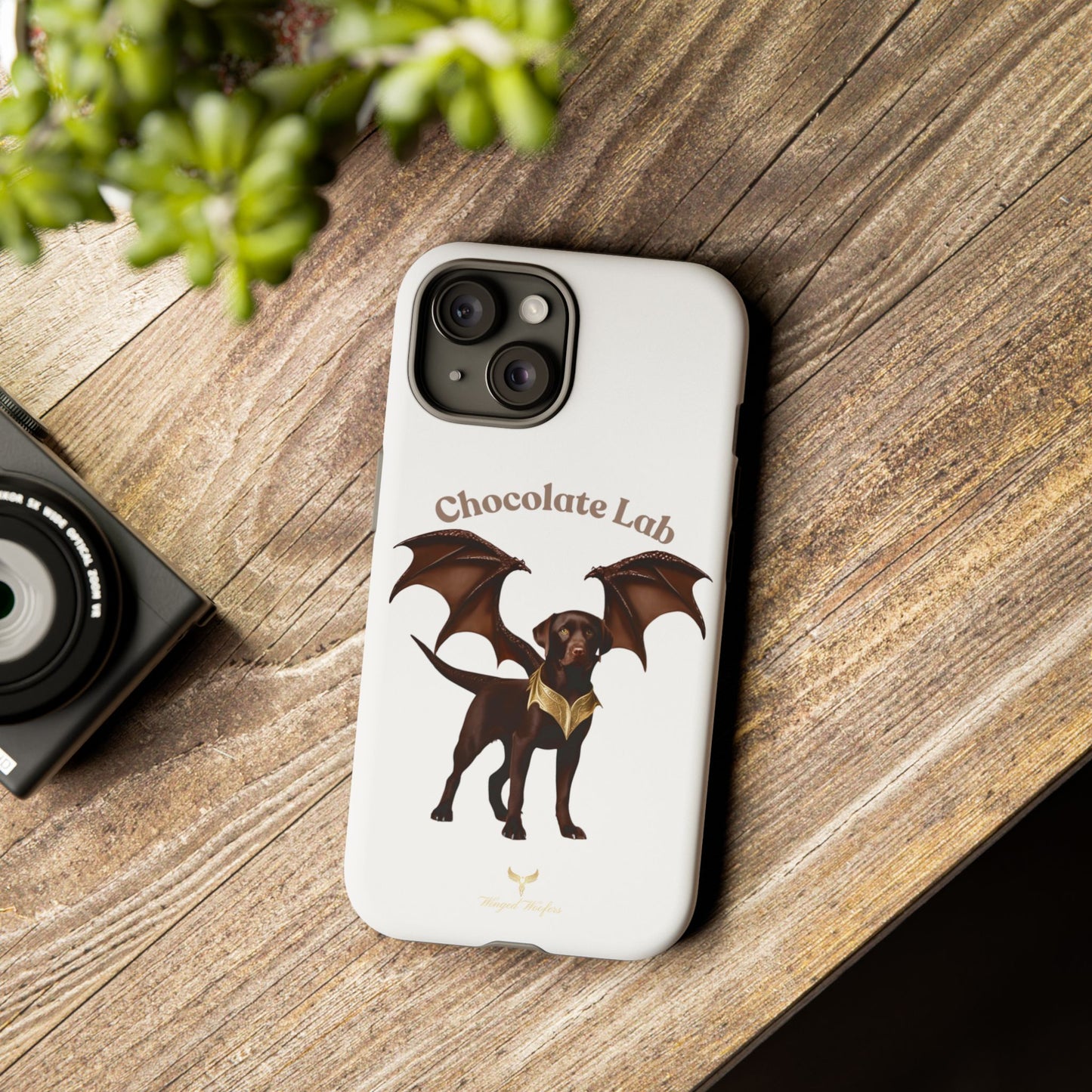 Chocolate Lab Dragon Phone Case - Tough & Stylish for Dog Lovers