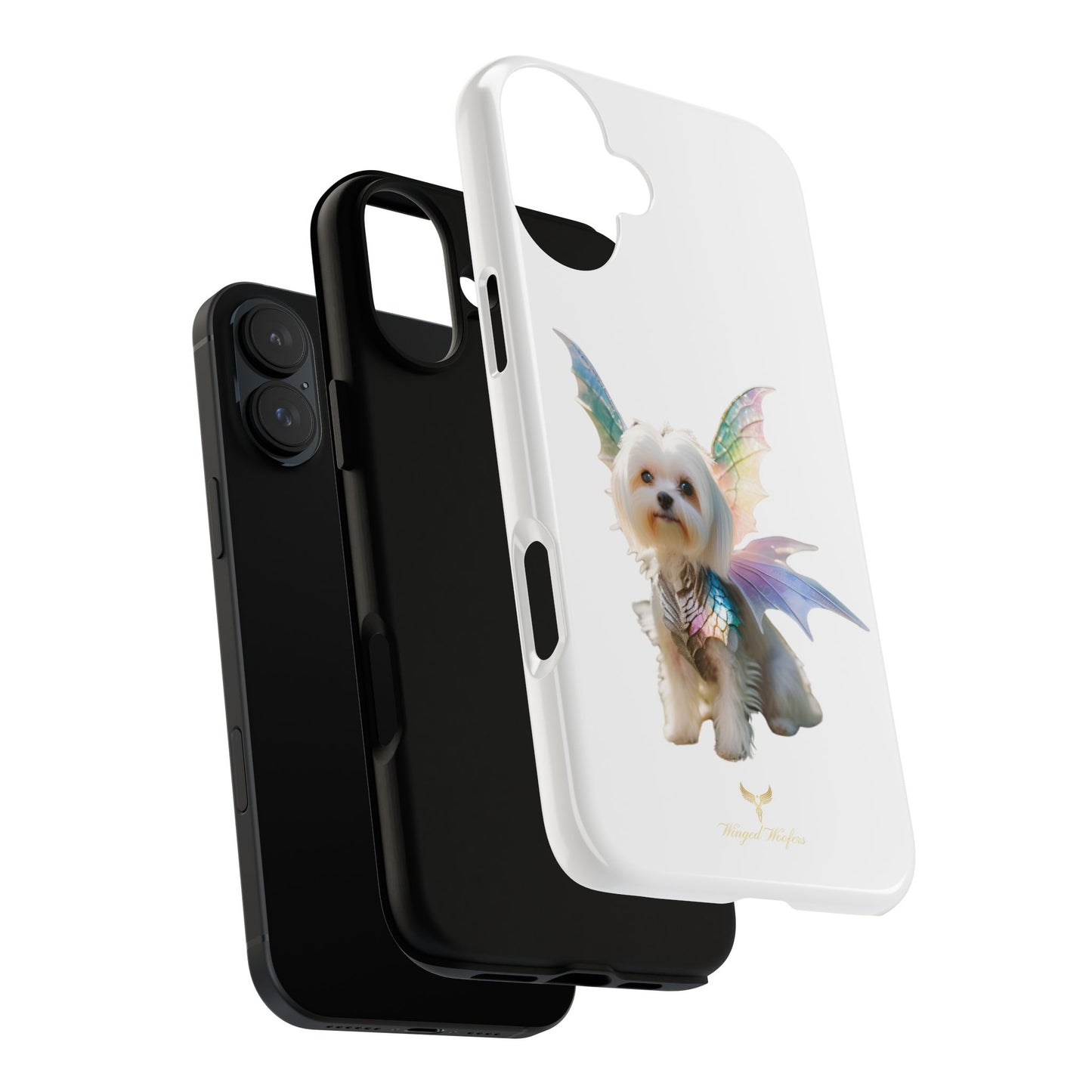 Maltese Dog with Wings Tough Phone Cases