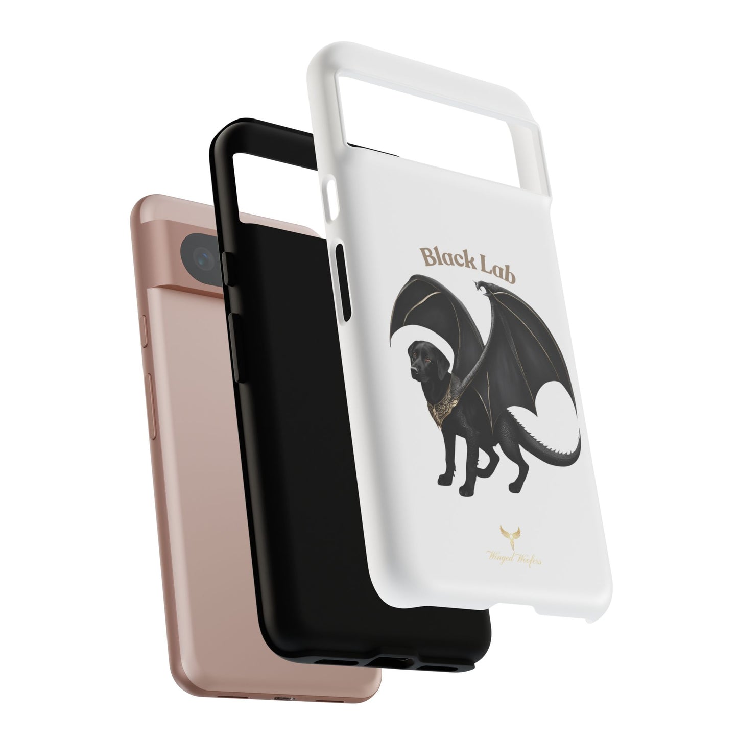 Black Labrador Dragon Case - Tough Phone Case for Pet Lovers