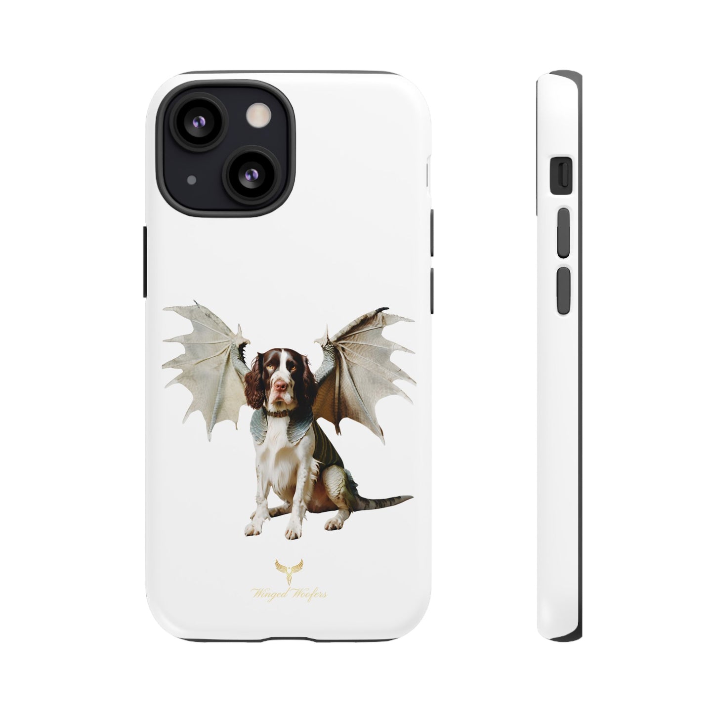 Fantasy Springer Spaniel Dog Phone Case - Tough Cases with Winged Companion Design