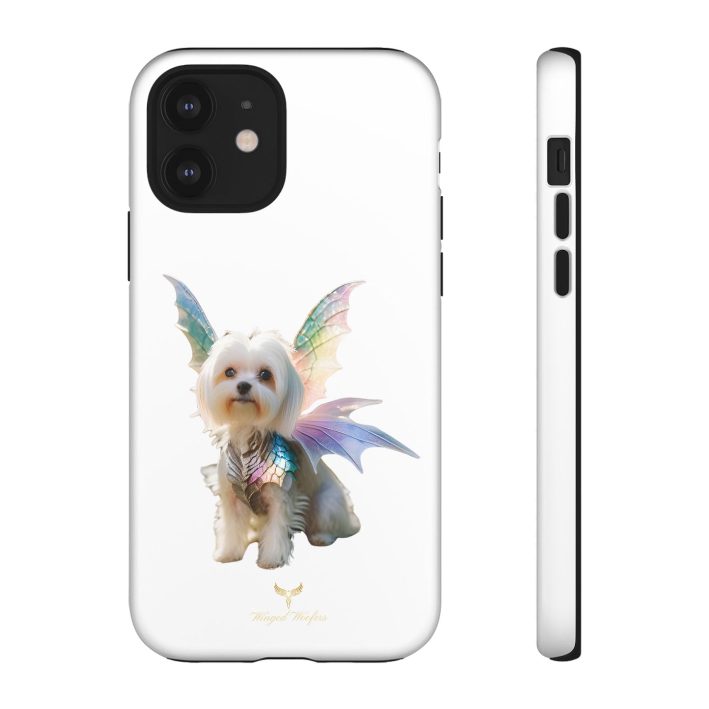 Maltese Dog with Wings Tough Phone Cases