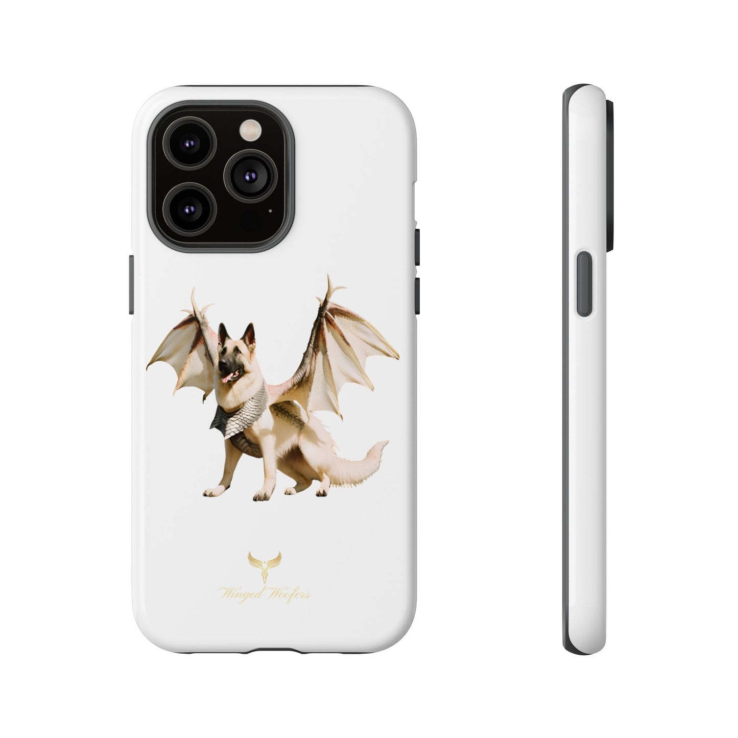 Magical White German Shepherd Dragon Dog Phone Case - Tough, Stylish Protection