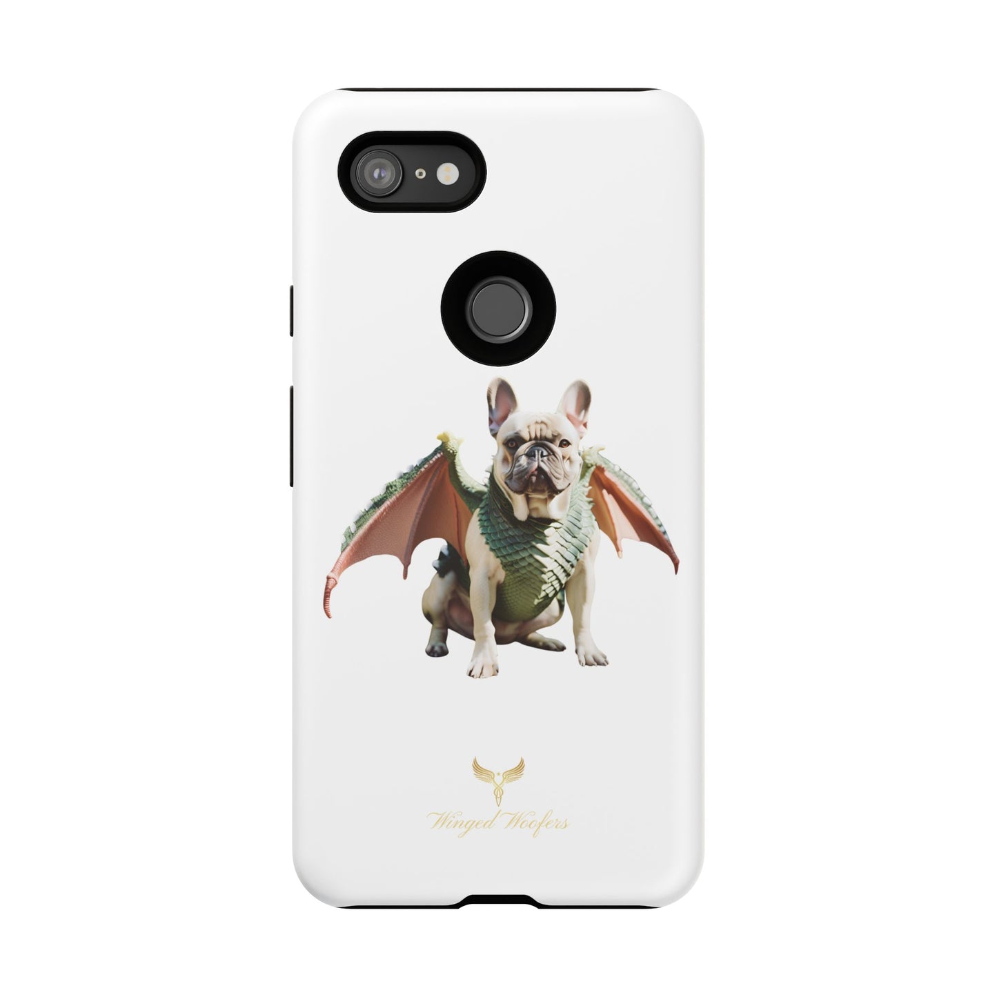 Fantasy French Bulldog Pet Phone Case with Dog in Wings Design