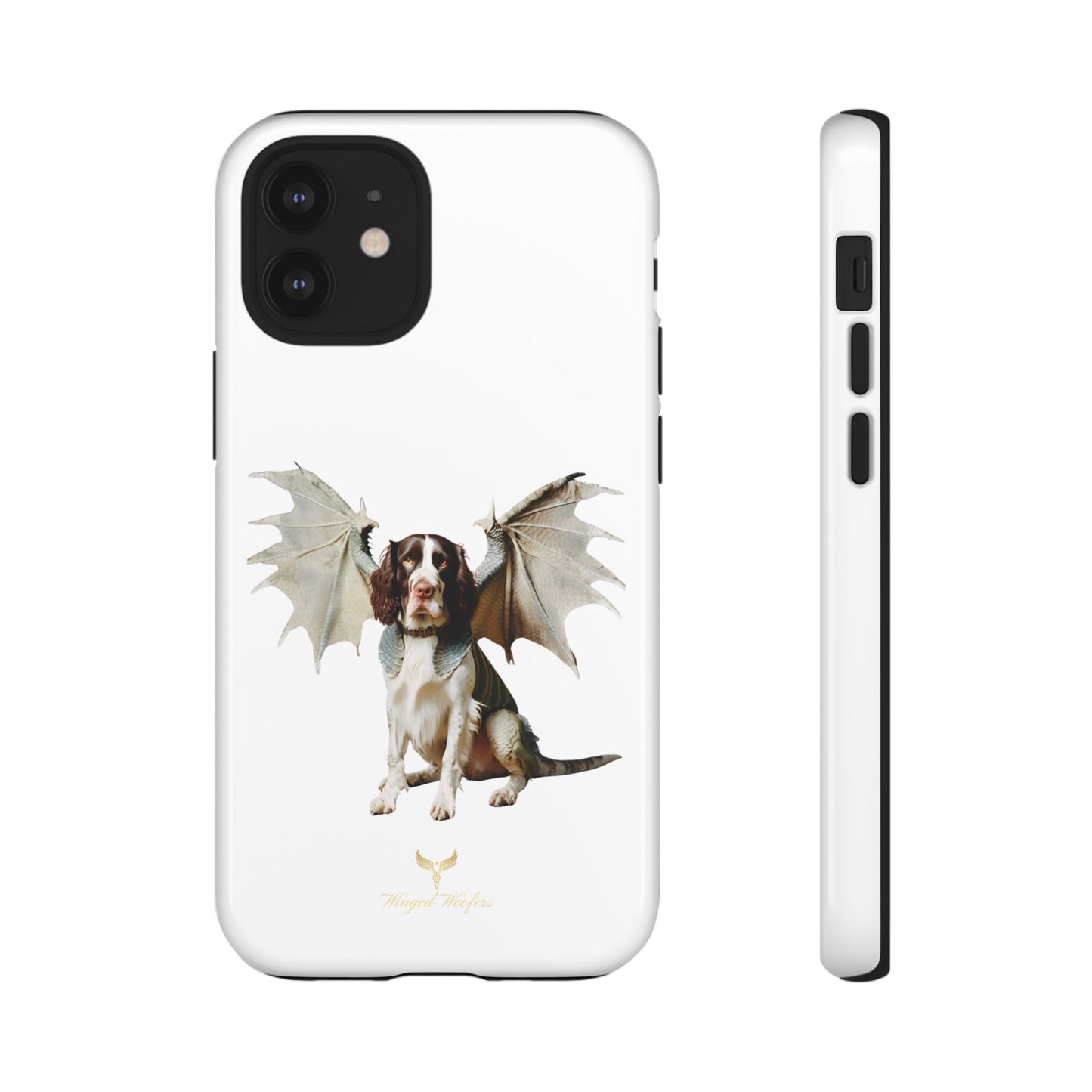 Fantasy Springer Spaniel Dog Phone Case - Tough Cases with Winged Companion Design