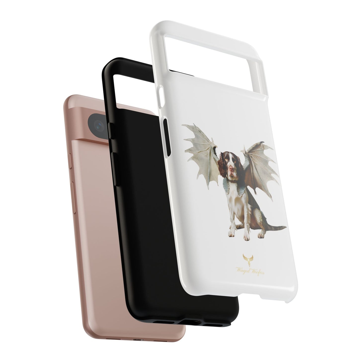 Fantasy Springer Spaniel Dog Phone Case - Tough Cases with Winged Companion Design