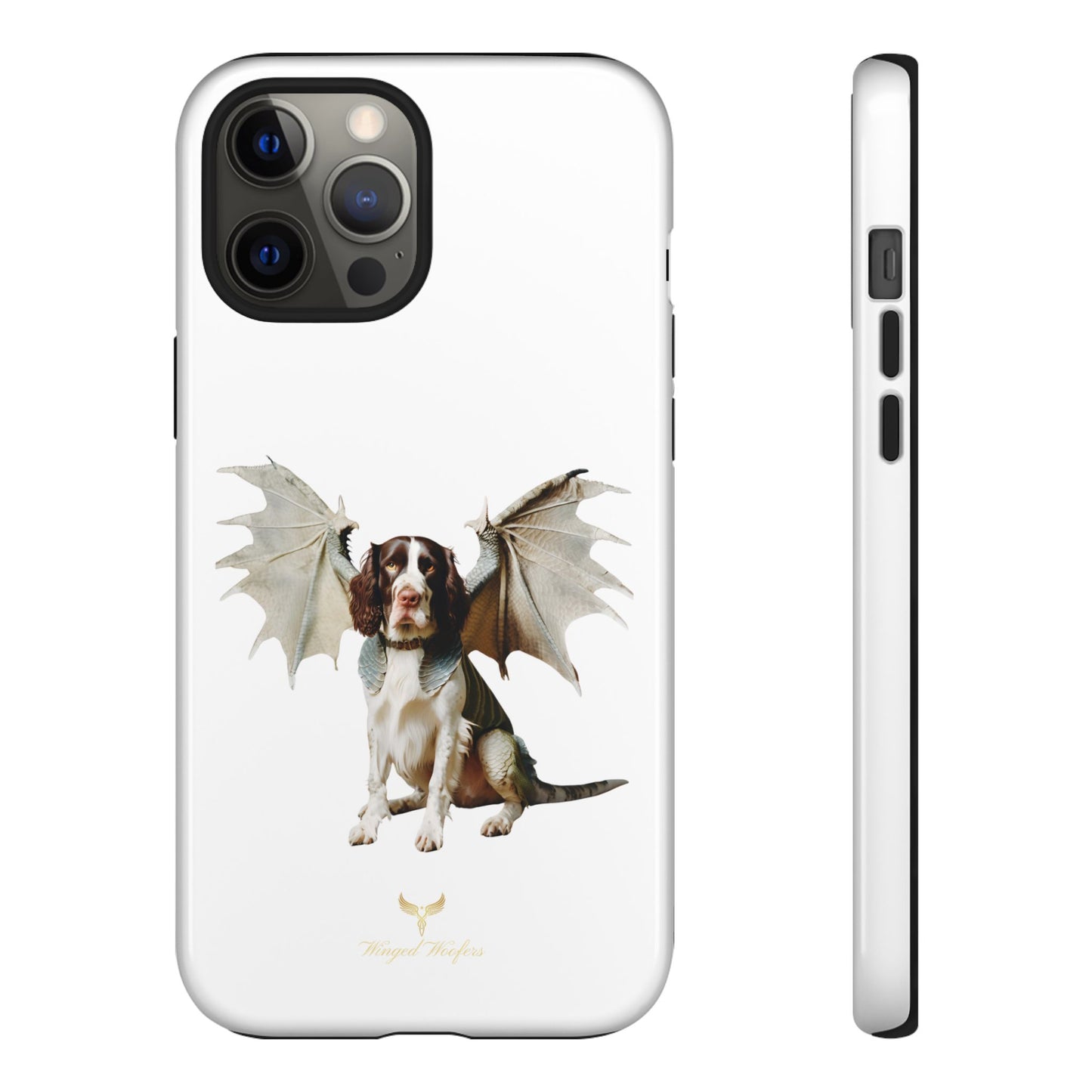 Fantasy Springer Spaniel Dog Phone Case - Tough Cases with Winged Companion Design