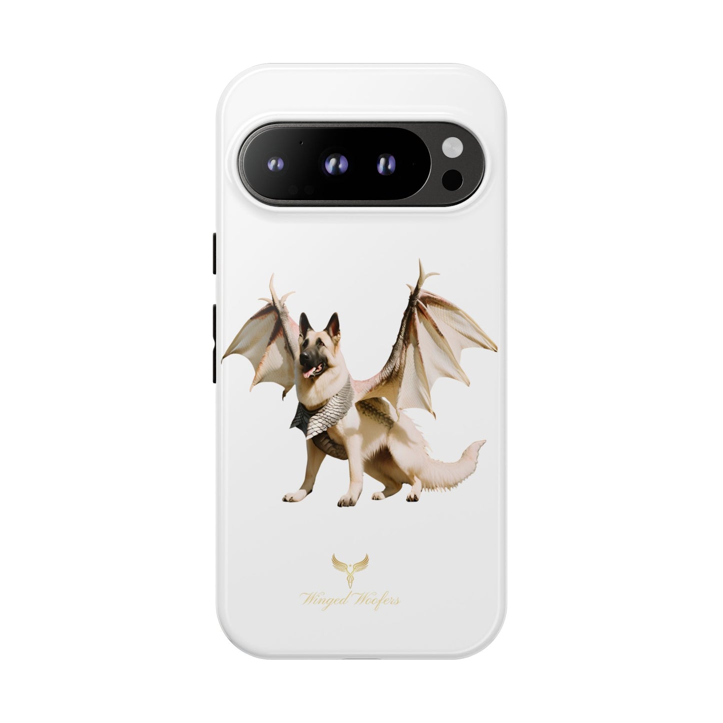 Magical White German Shepherd Dragon Dog Phone Case - Tough, Stylish Protection