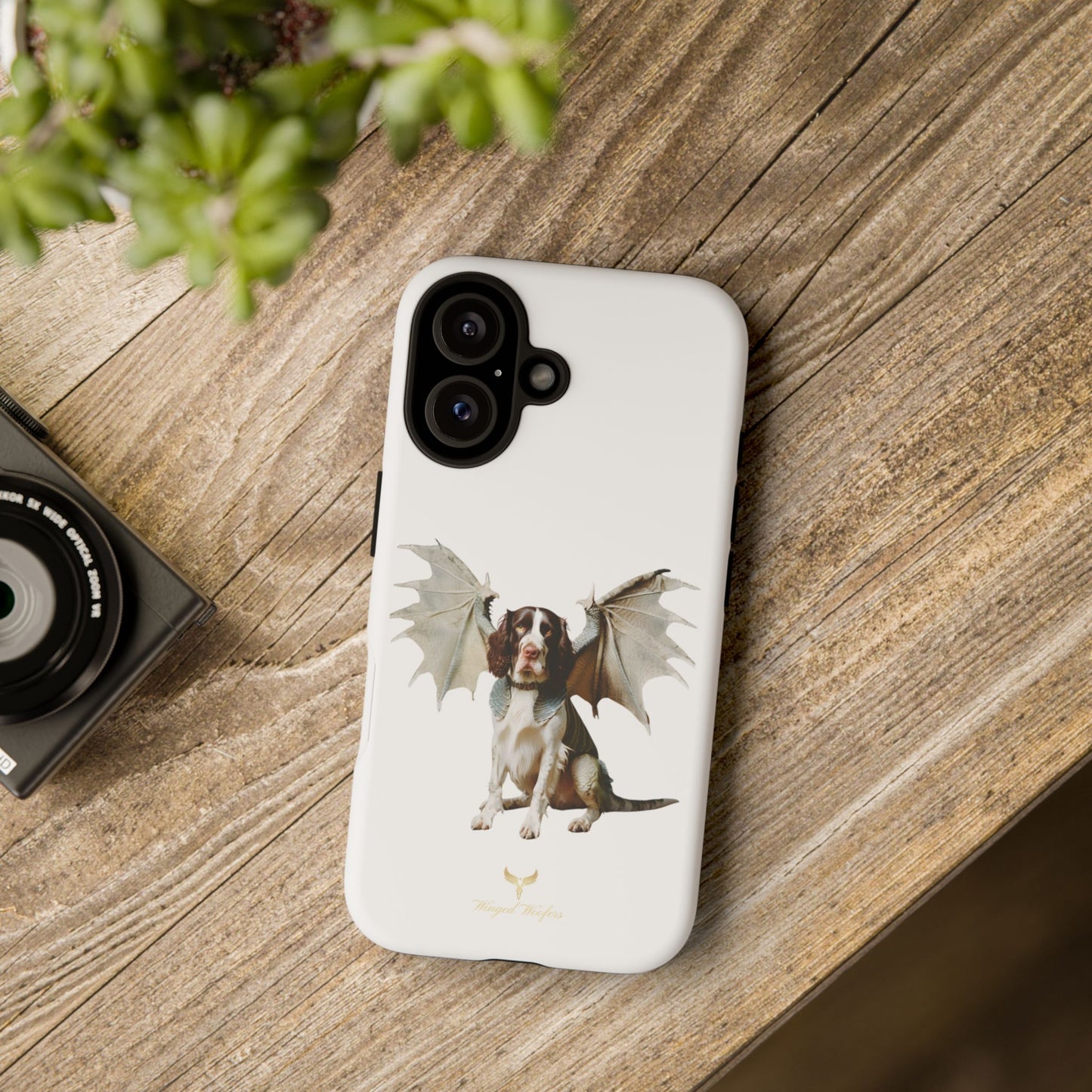 Fantasy Springer Spaniel Dog Phone Case - Tough Cases with Winged Companion Design