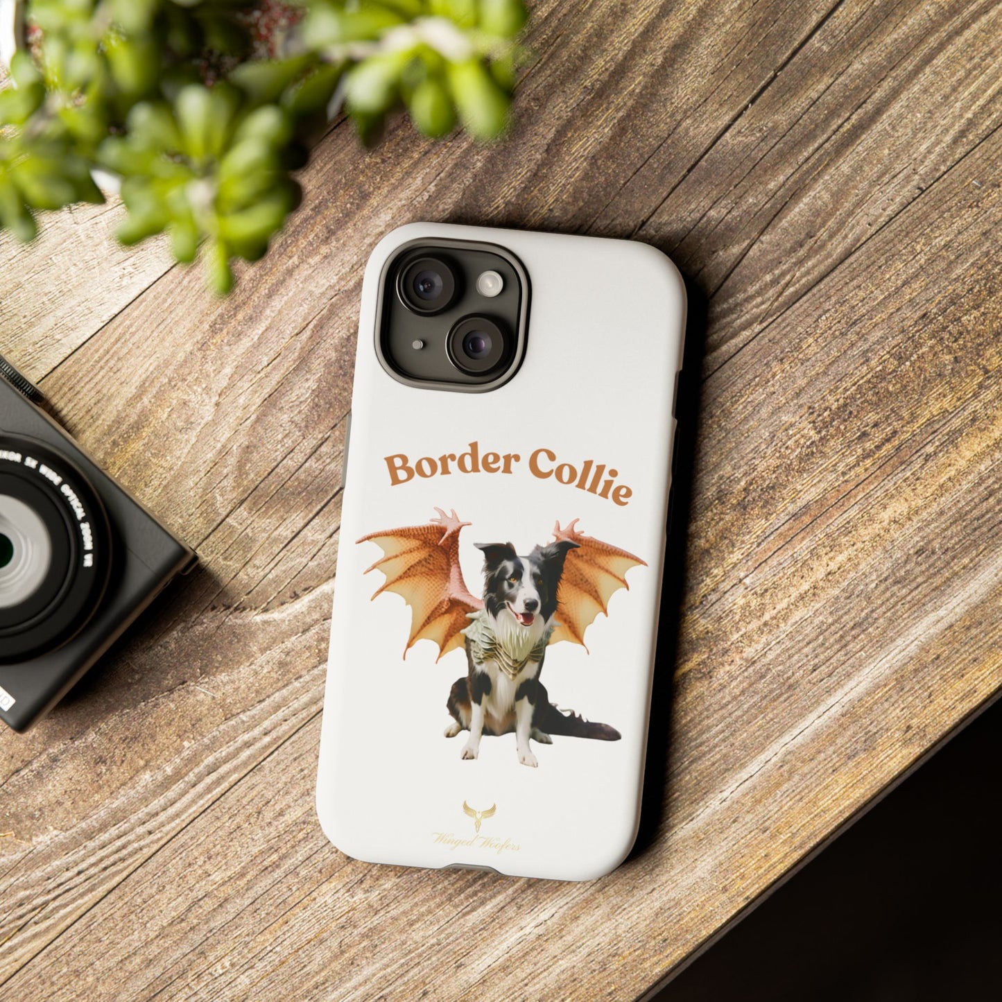 Border Collie Dragon Phone Case - Tough Cases for Dog Lovers