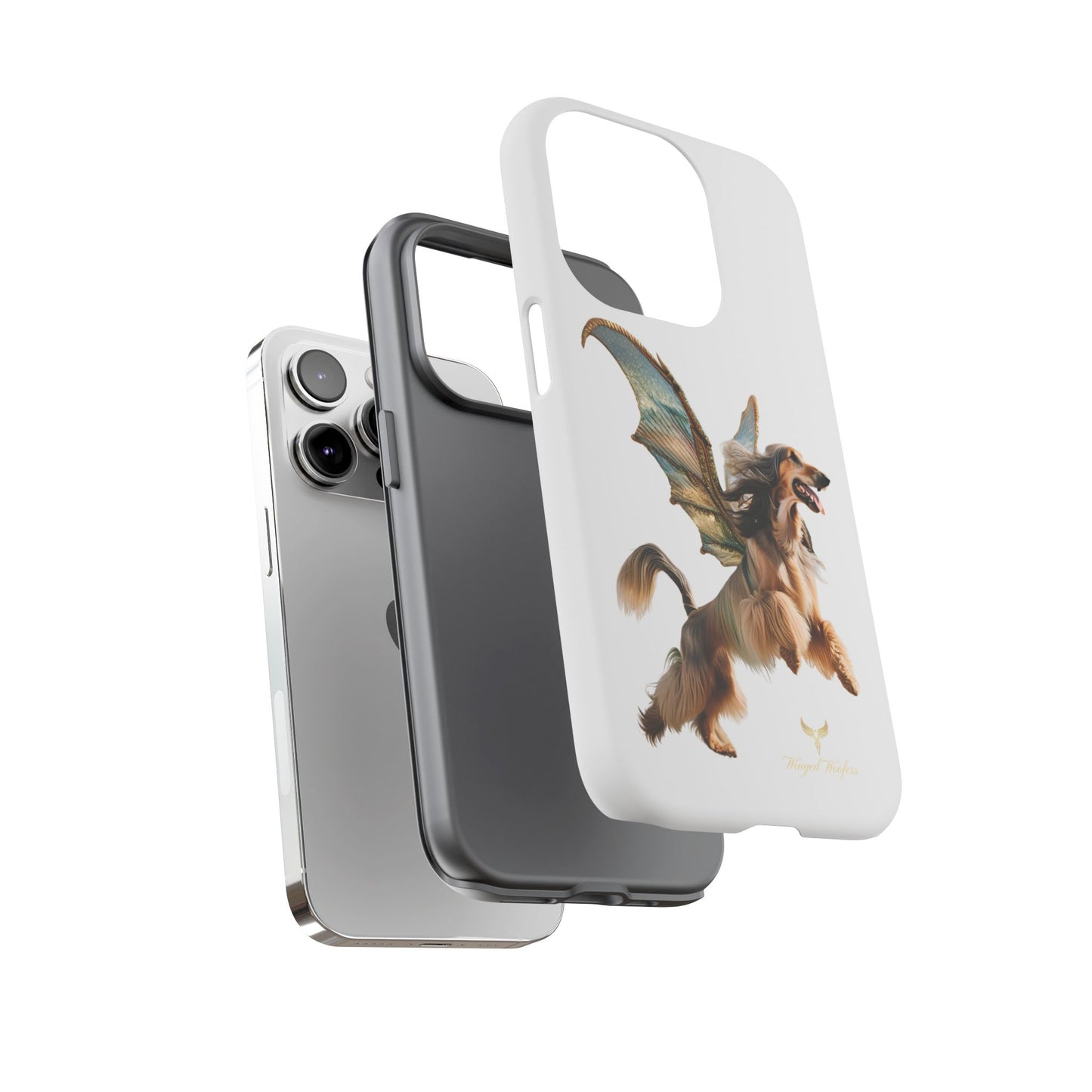 Magical Afghan Hound Dog Phone Case - Tough Cases with Winged Design