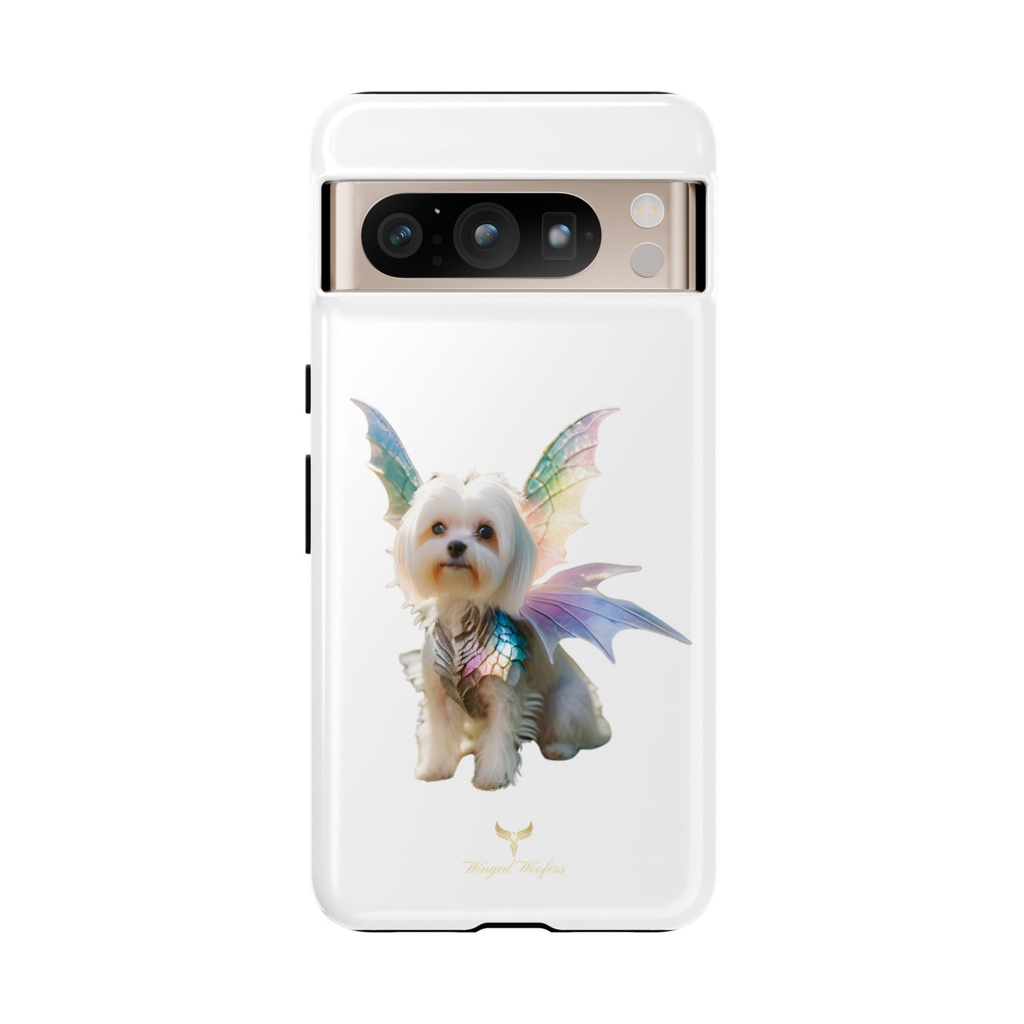 Maltese Dog with Wings Tough Phone Cases