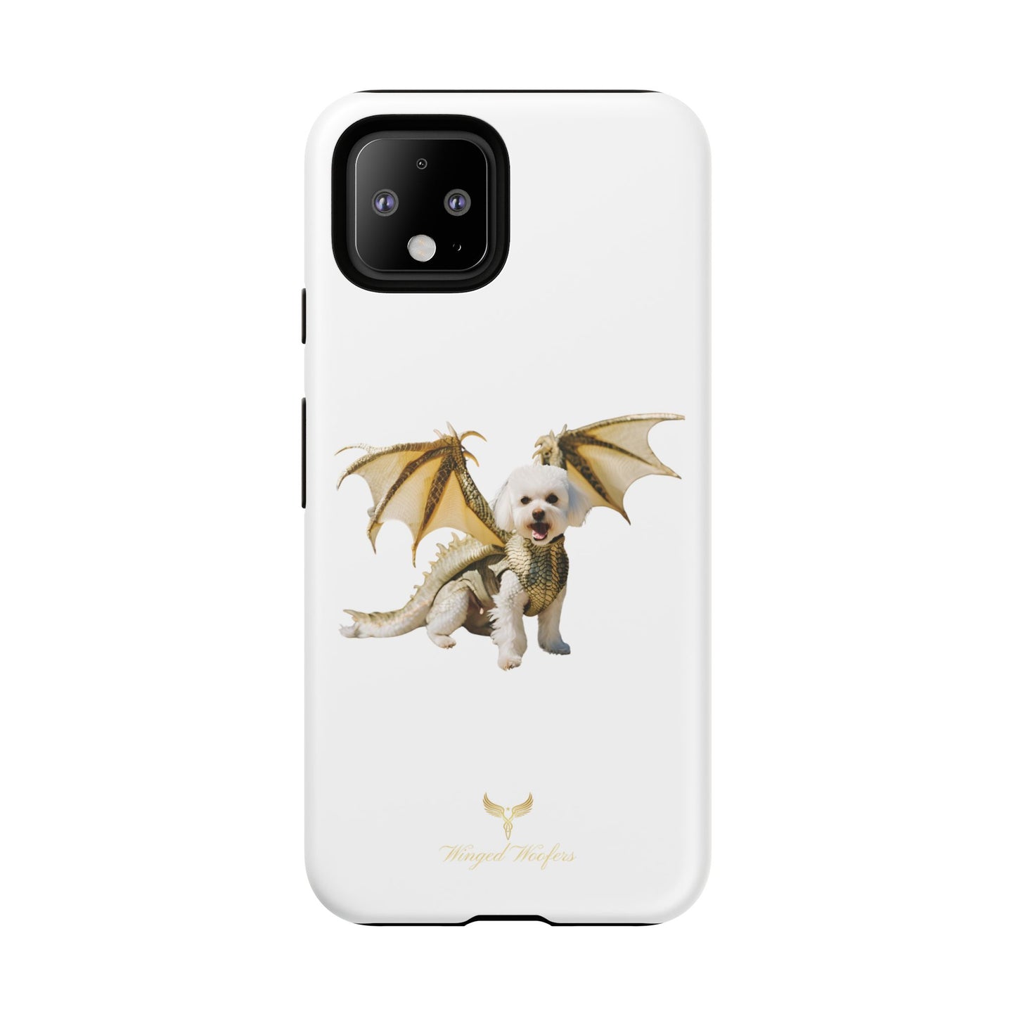 Cute Dragon Bichon Frisé Dog Phone Case - Tough and Stylish Pet-Themed Cover