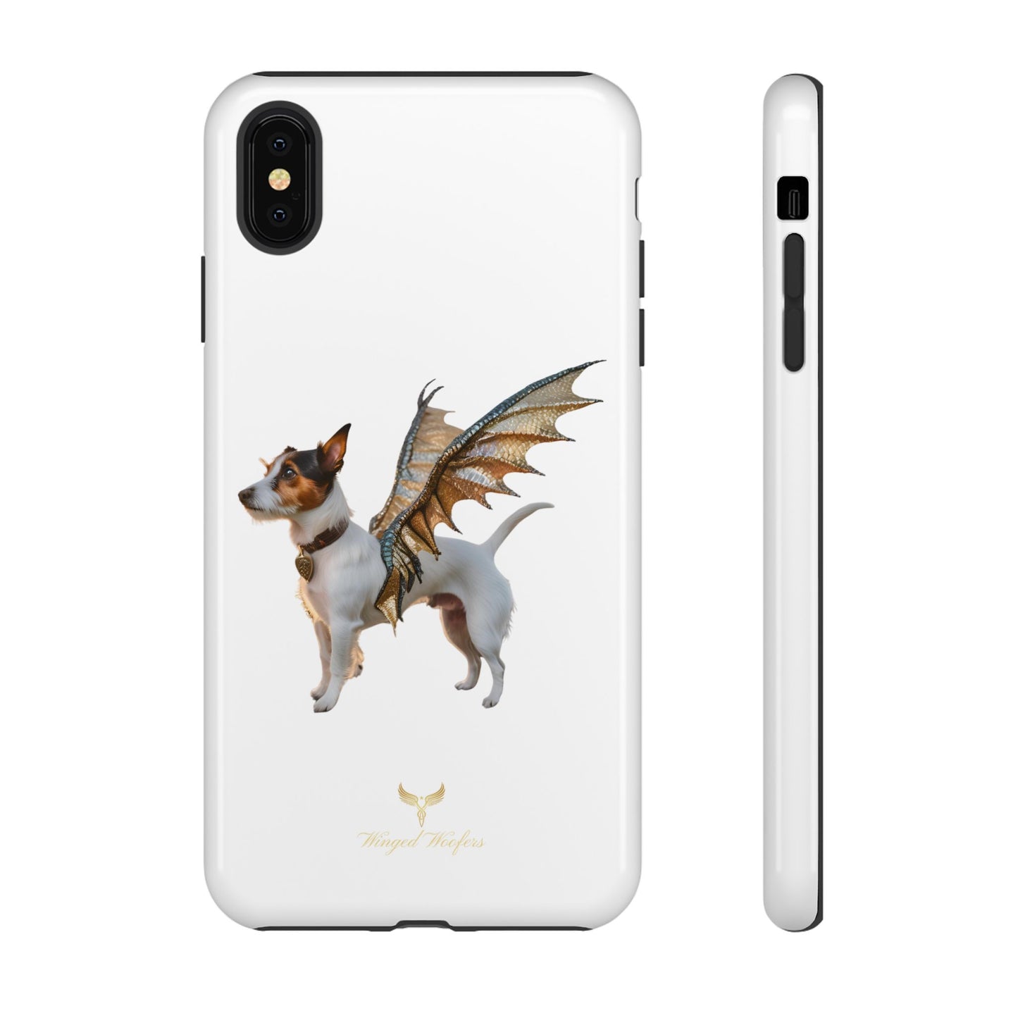 Fantasy Pet Phone Case - Tough Cases with Winged Jack Russell Dog Design