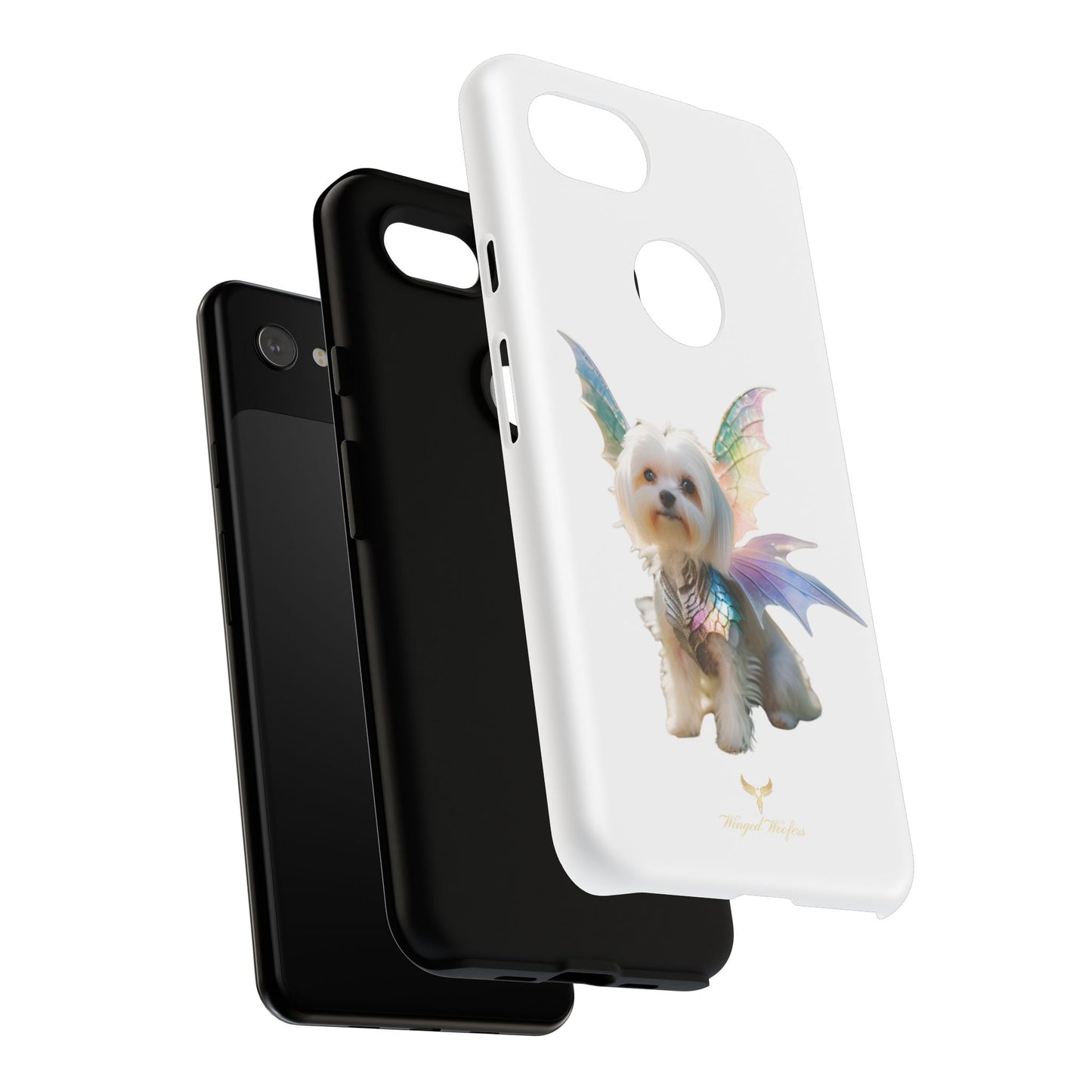 Maltese Dog with Wings Tough Phone Cases