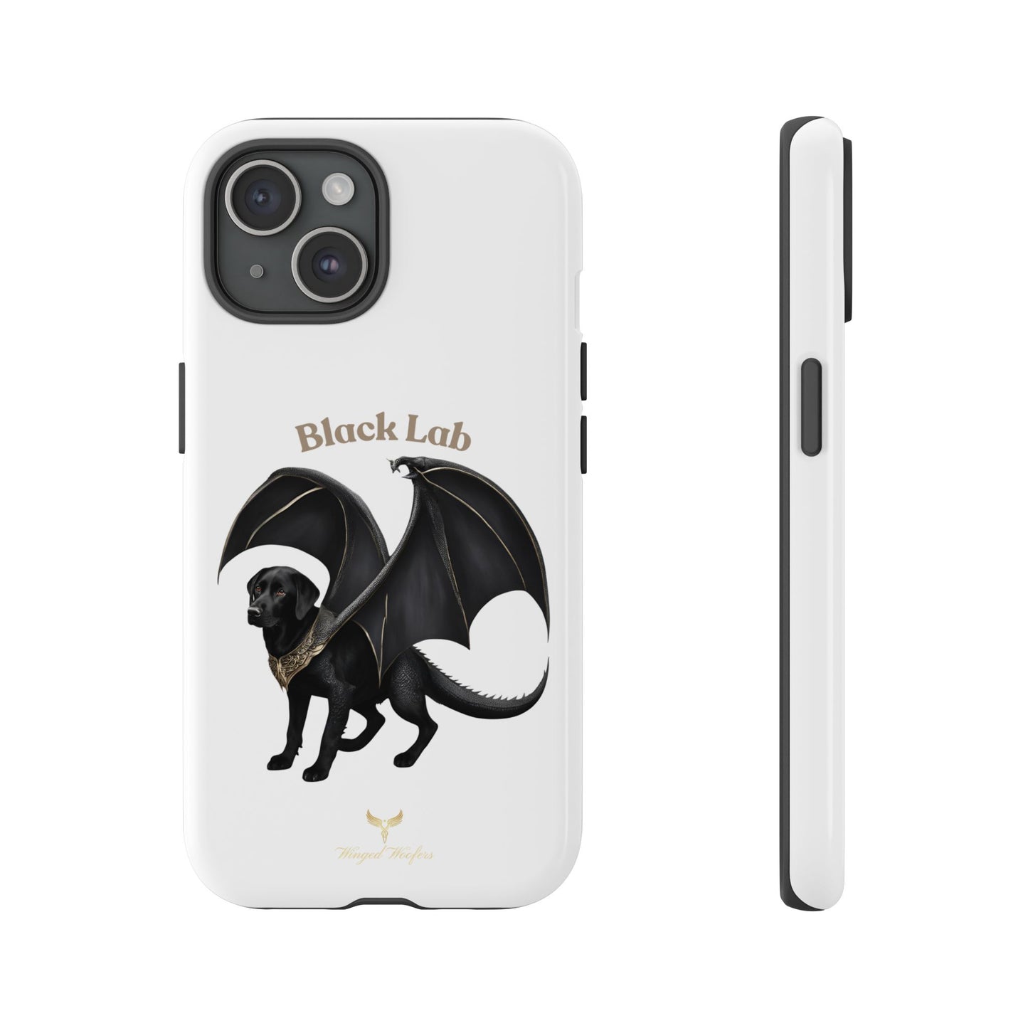 Black Labrador Dragon Case - Tough Phone Case for Pet Lovers