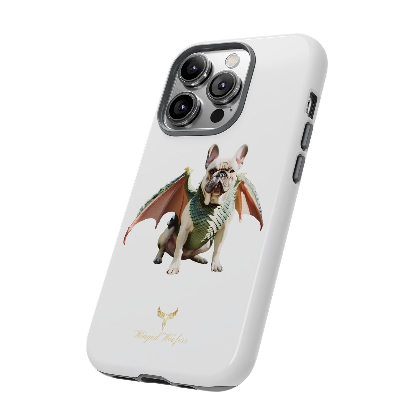 Fantasy French Bulldog Pet Phone Case with Dog in Wings Design