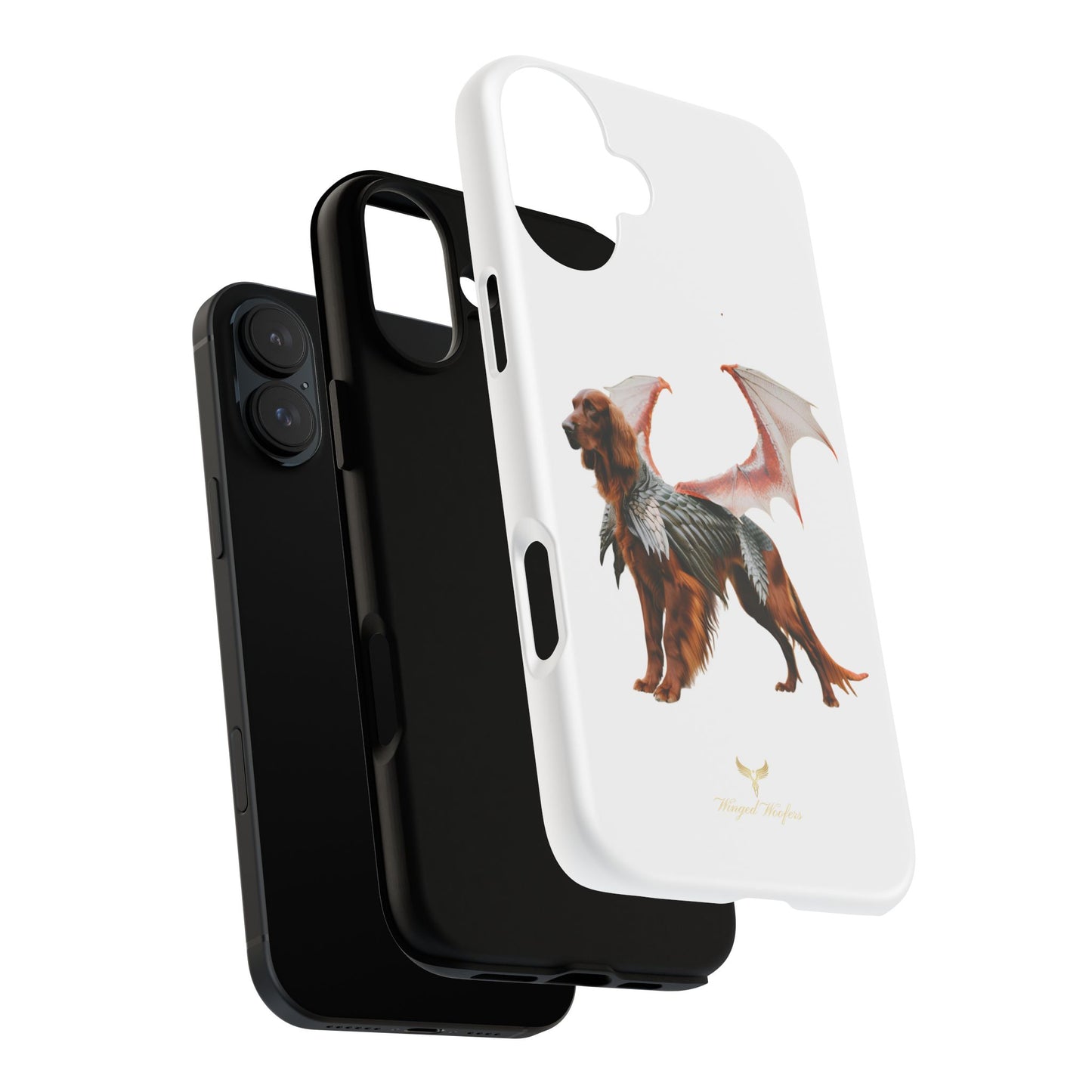 Fantasy Irish Setter with Dragon Wings Phone Case - Tough Cases with Winged Dog Design