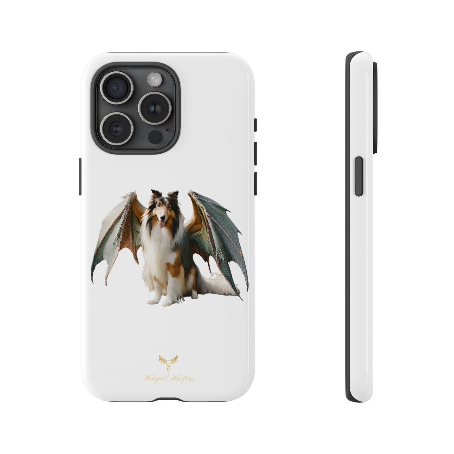 Majestic Dragon Wing Rough Collie Dog Phone Case - Tough Cases for Pet Lovers