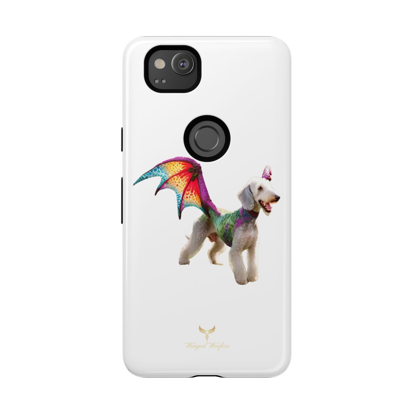 Mythical Bedlington Terrier with Wings Dog iPhone Case | Tough Cases for Pet Lovers