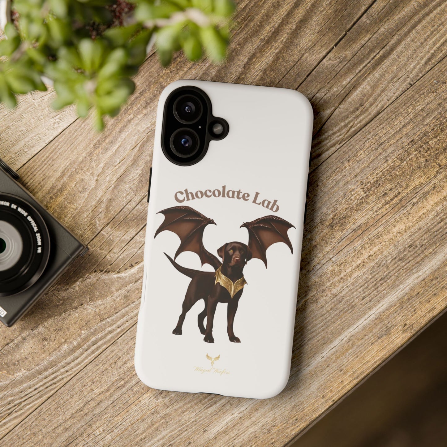 Chocolate Lab Dragon Phone Case - Tough & Stylish for Dog Lovers