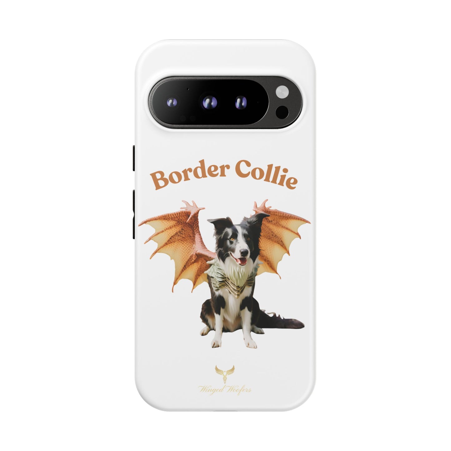 Border Collie Dragon Phone Case - Tough Cases for Dog Lovers