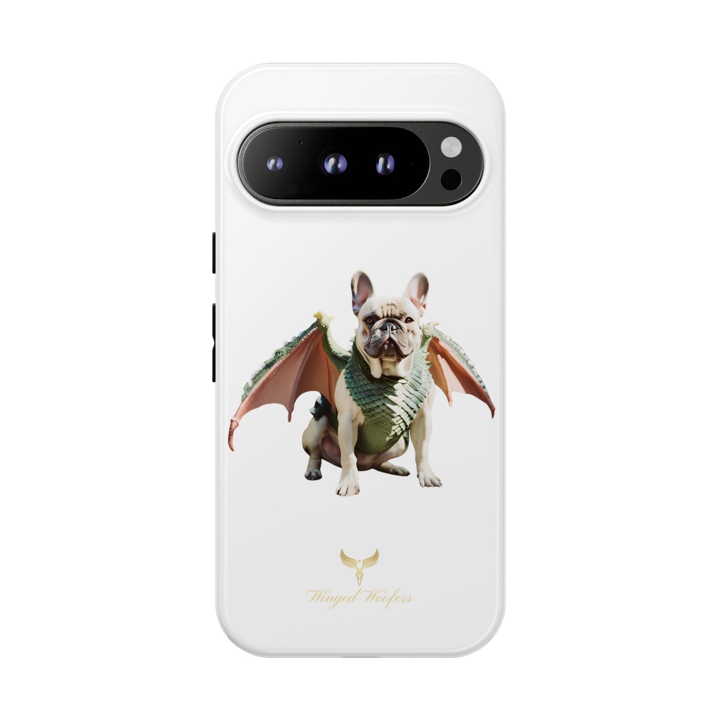 Fantasy French Bulldog Pet Phone Case with Dog in Wings Design