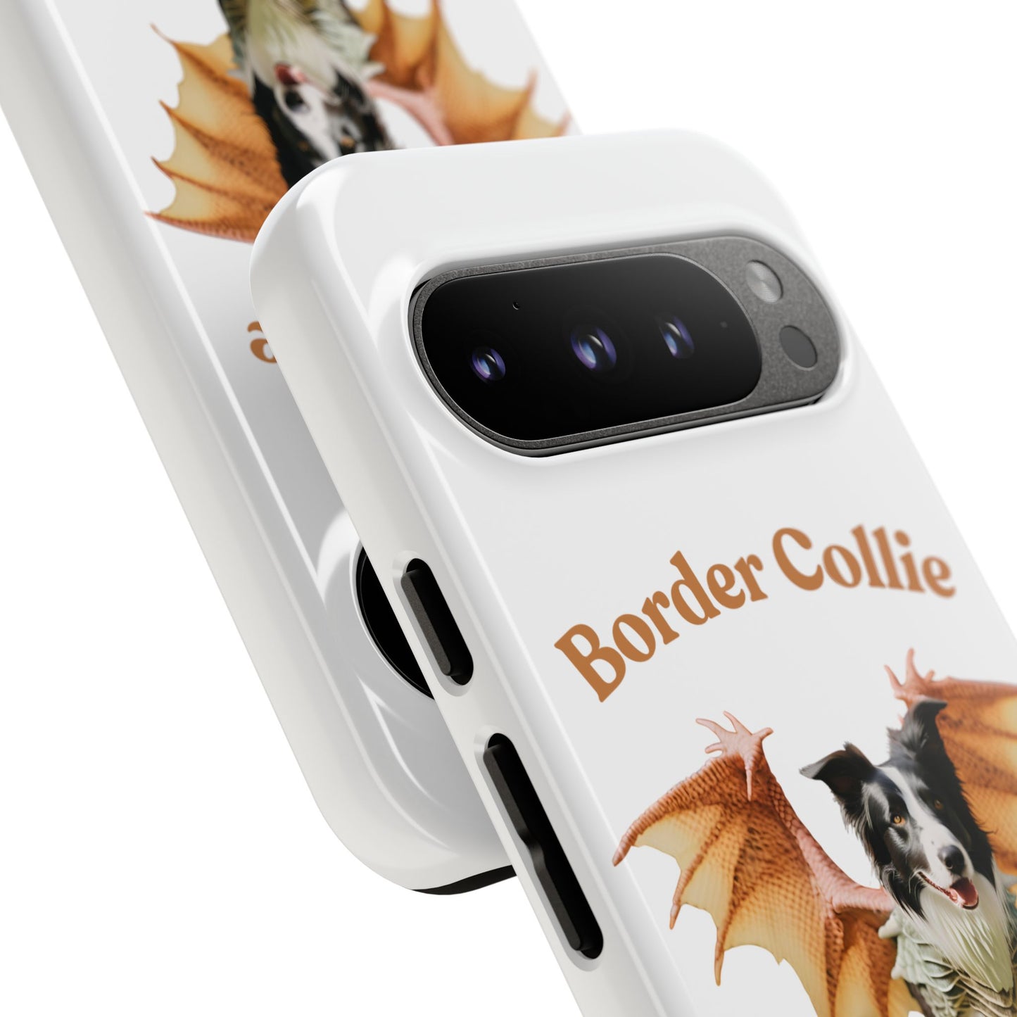 Border Collie Dragon Phone Case - Tough Cases for Dog Lovers