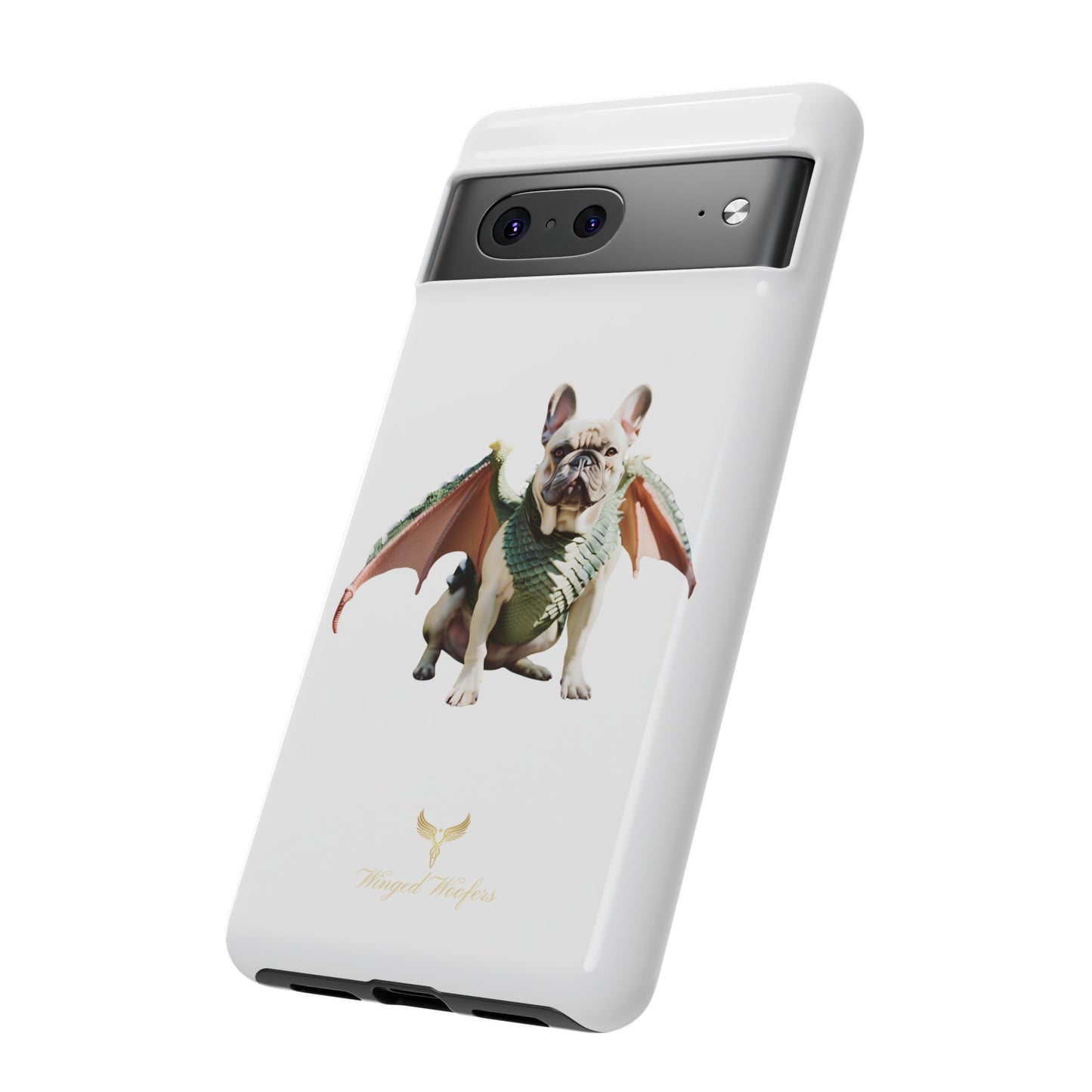 Fantasy French Bulldog Pet Phone Case with Dog in Wings Design