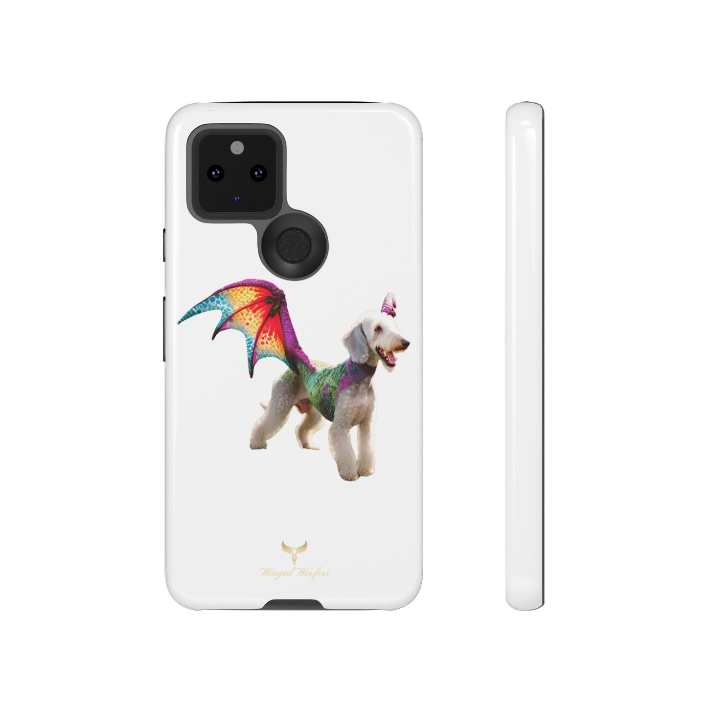 Mythical Bedlington Terrier with Wings Dog iPhone Case | Tough Cases for Pet Lovers