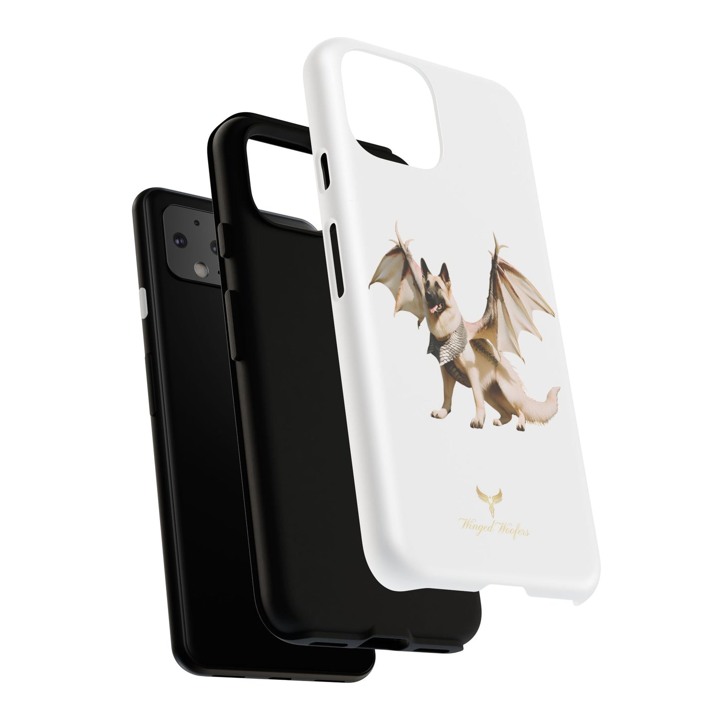 Magical White German Shepherd Dragon Dog Phone Case - Tough, Stylish Protection