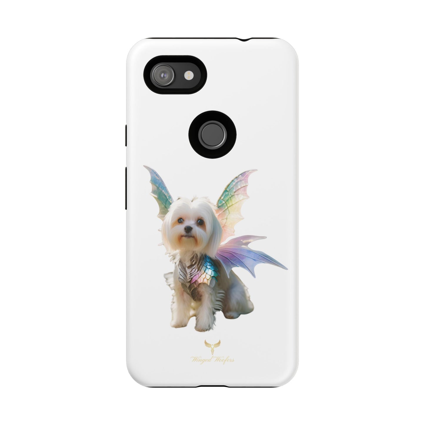 Maltese Dog with Wings Tough Phone Cases