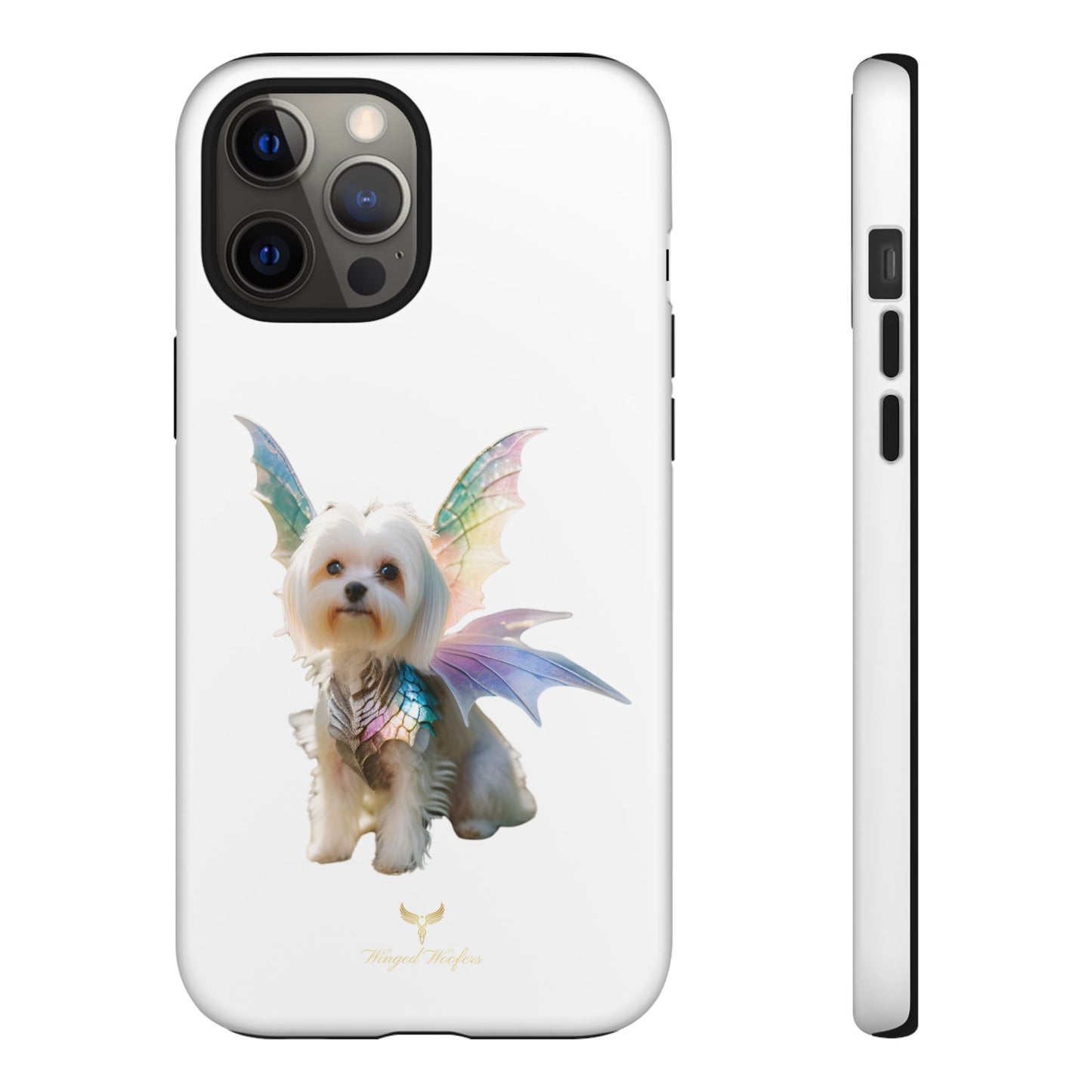 Maltese Dog with Wings Tough Phone Cases