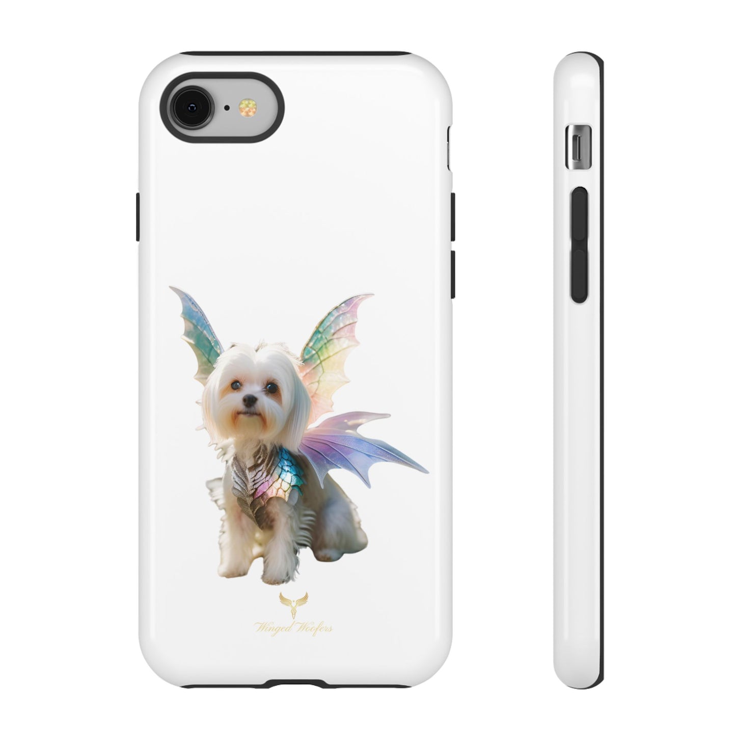 Maltese Dog with Wings Tough Phone Cases