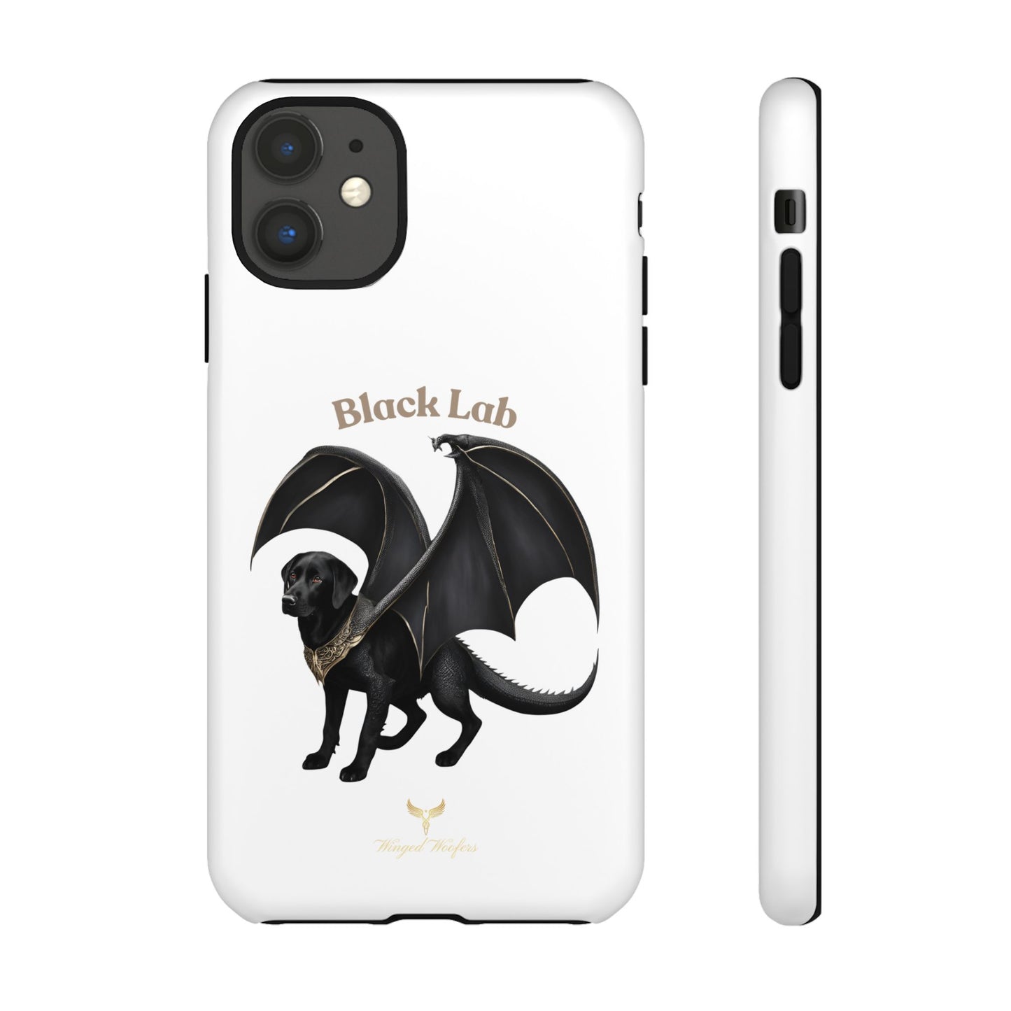 Black Labrador Dragon Case - Tough Phone Case for Pet Lovers