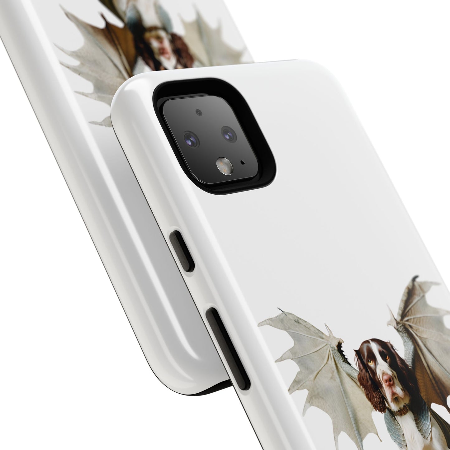 Fantasy Springer Spaniel Dog Phone Case - Tough Cases with Winged Companion Design