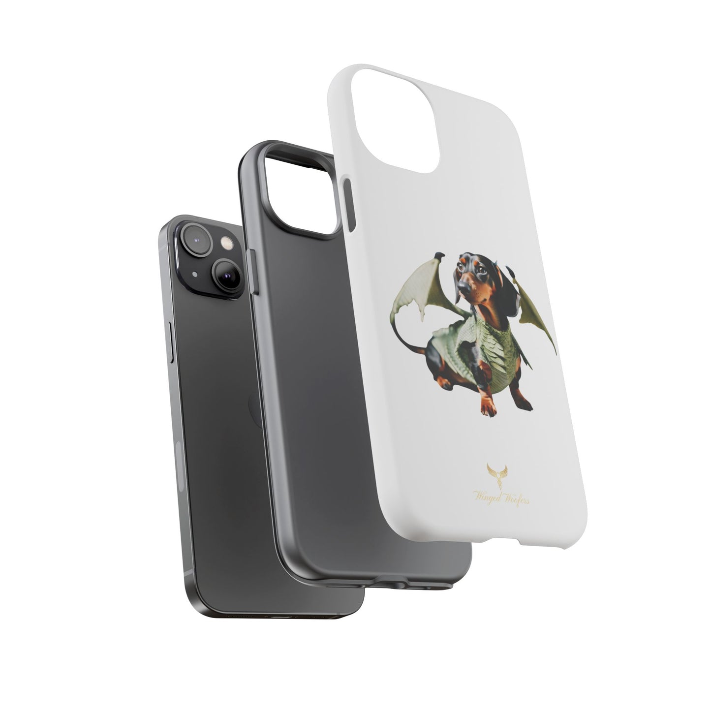 Whimsical Dragon Dog Phone Case - Tough Cases for Pet Lovers