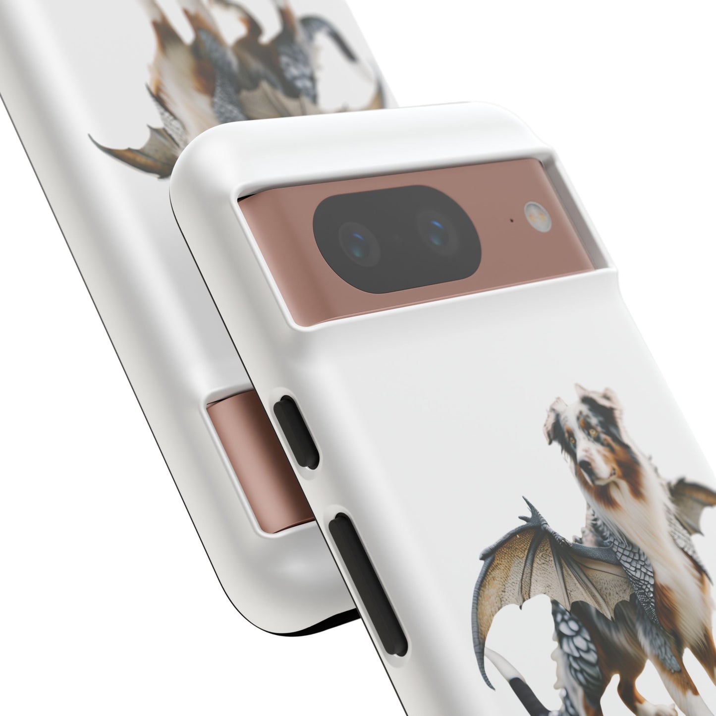 Fantasy Australian Shepherd Dog Phone Case with Wings - Tough Cases for Animal Lovers