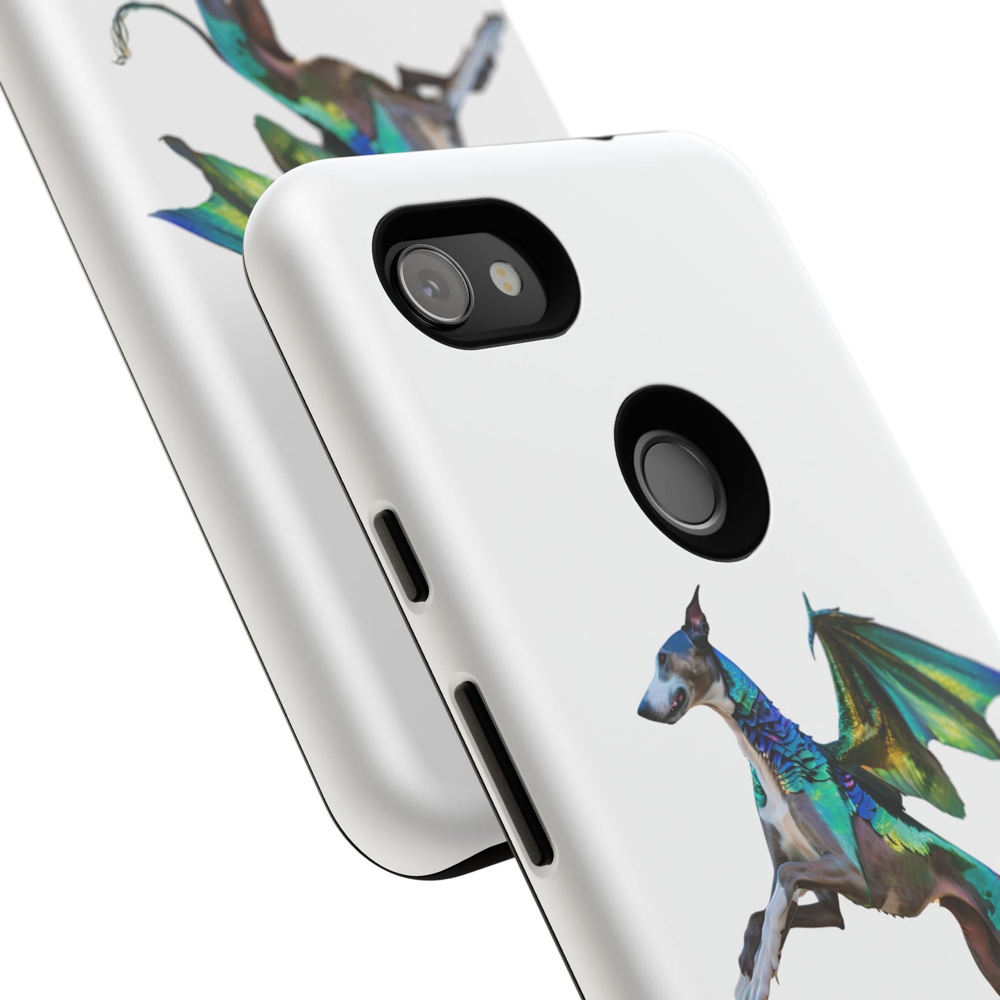 Fantasy Greyhound Dog Phone Case - Whimsical Winged Design for Pet Lovers