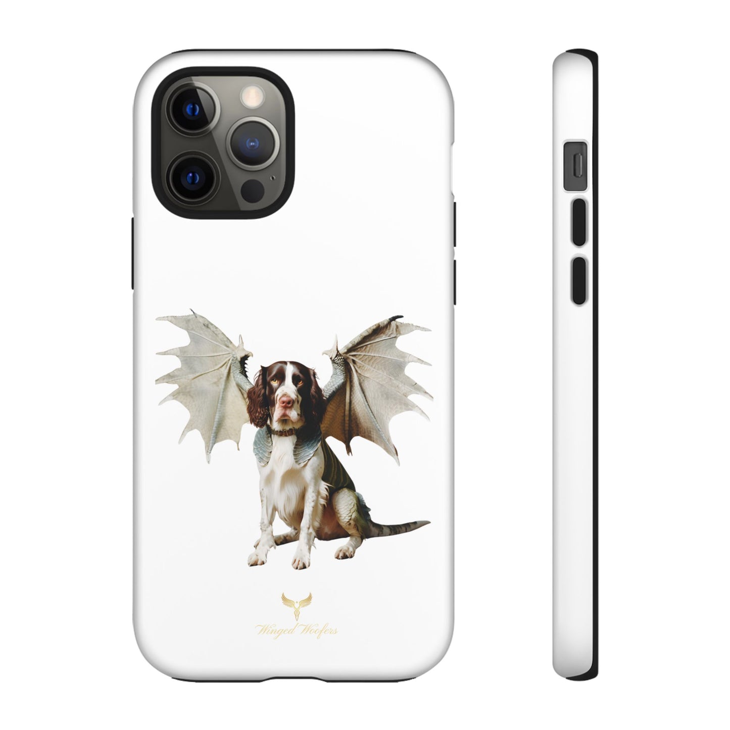 Fantasy Springer Spaniel Dog Phone Case - Tough Cases with Winged Companion Design