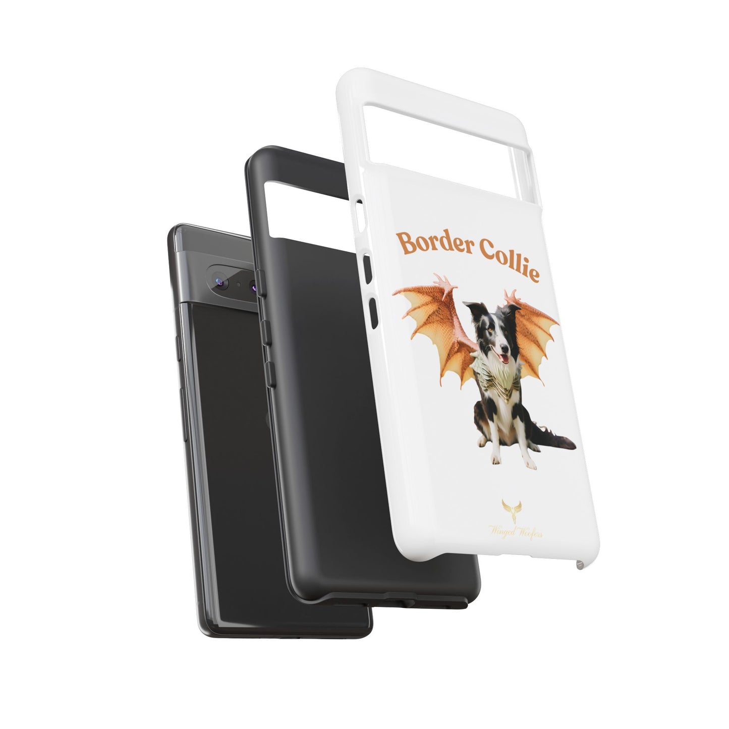 Border Collie Dragon Phone Case - Tough Cases for Dog Lovers