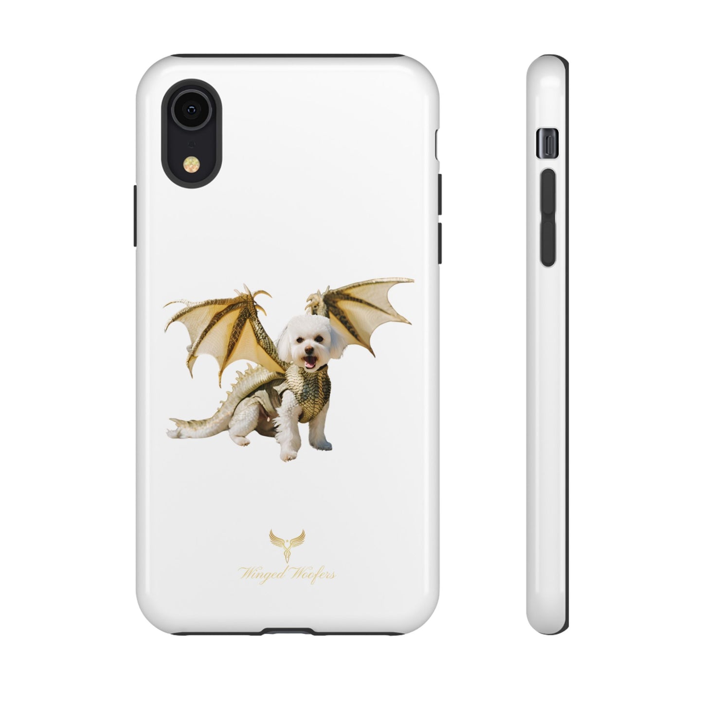 Cute Dragon Bichon Frisé Dog Phone Case - Tough and Stylish Pet-Themed Cover