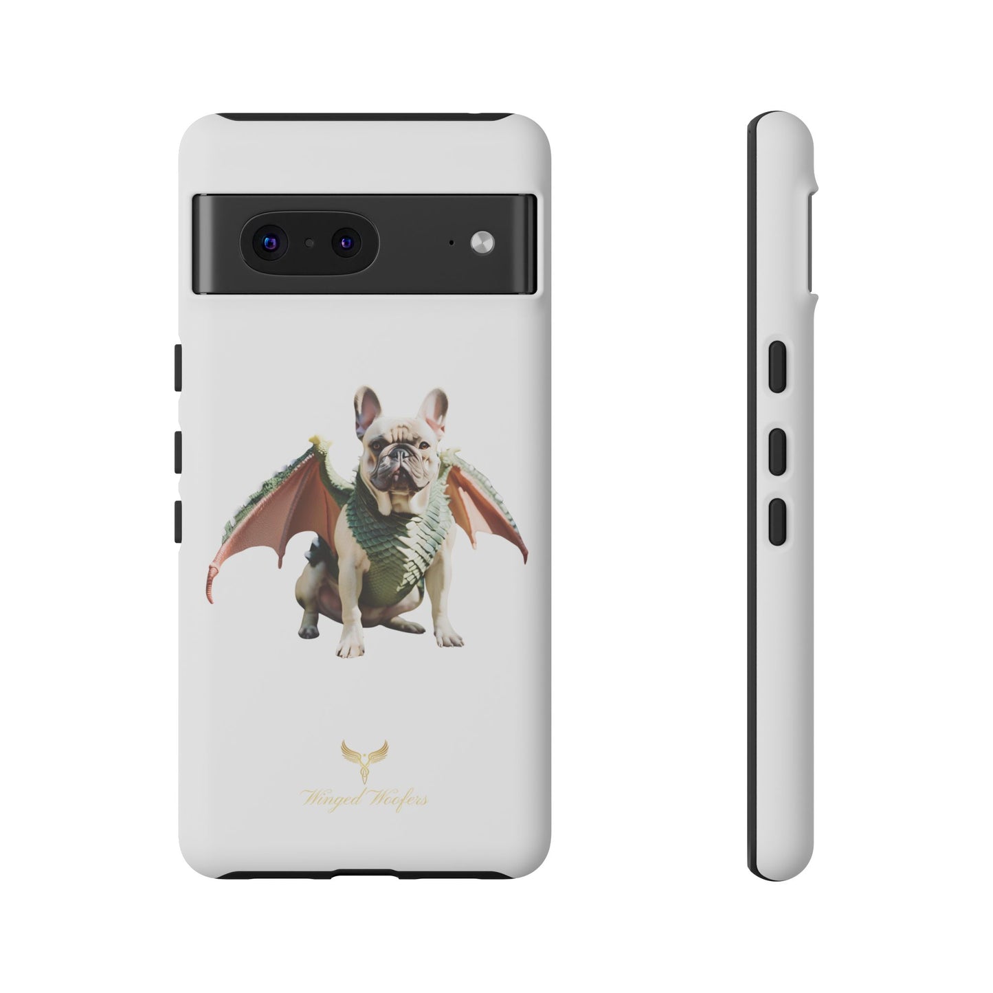 Fantasy French Bulldog Pet Phone Case with Dog in Wings Design