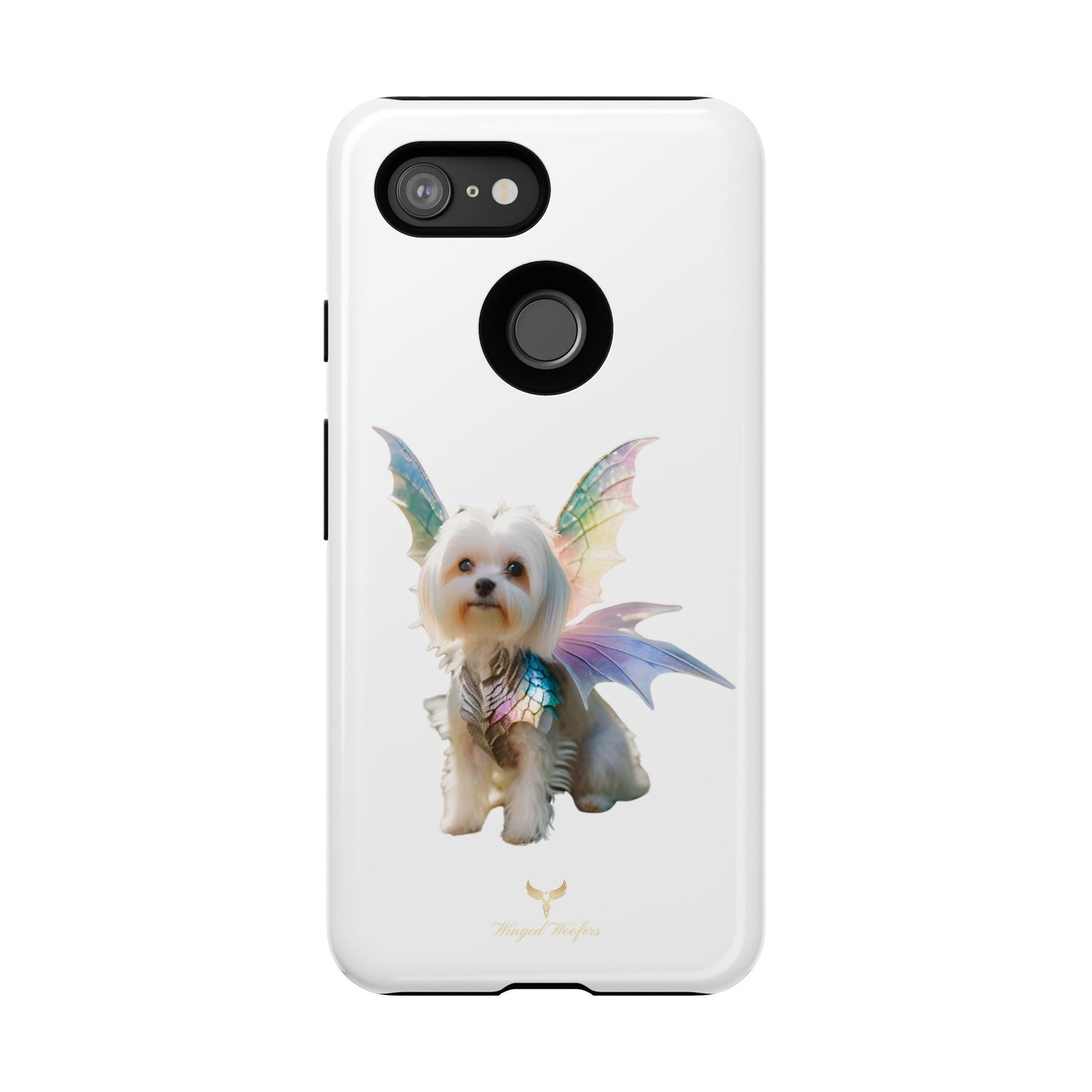 Maltese Dog with Wings Tough Phone Cases