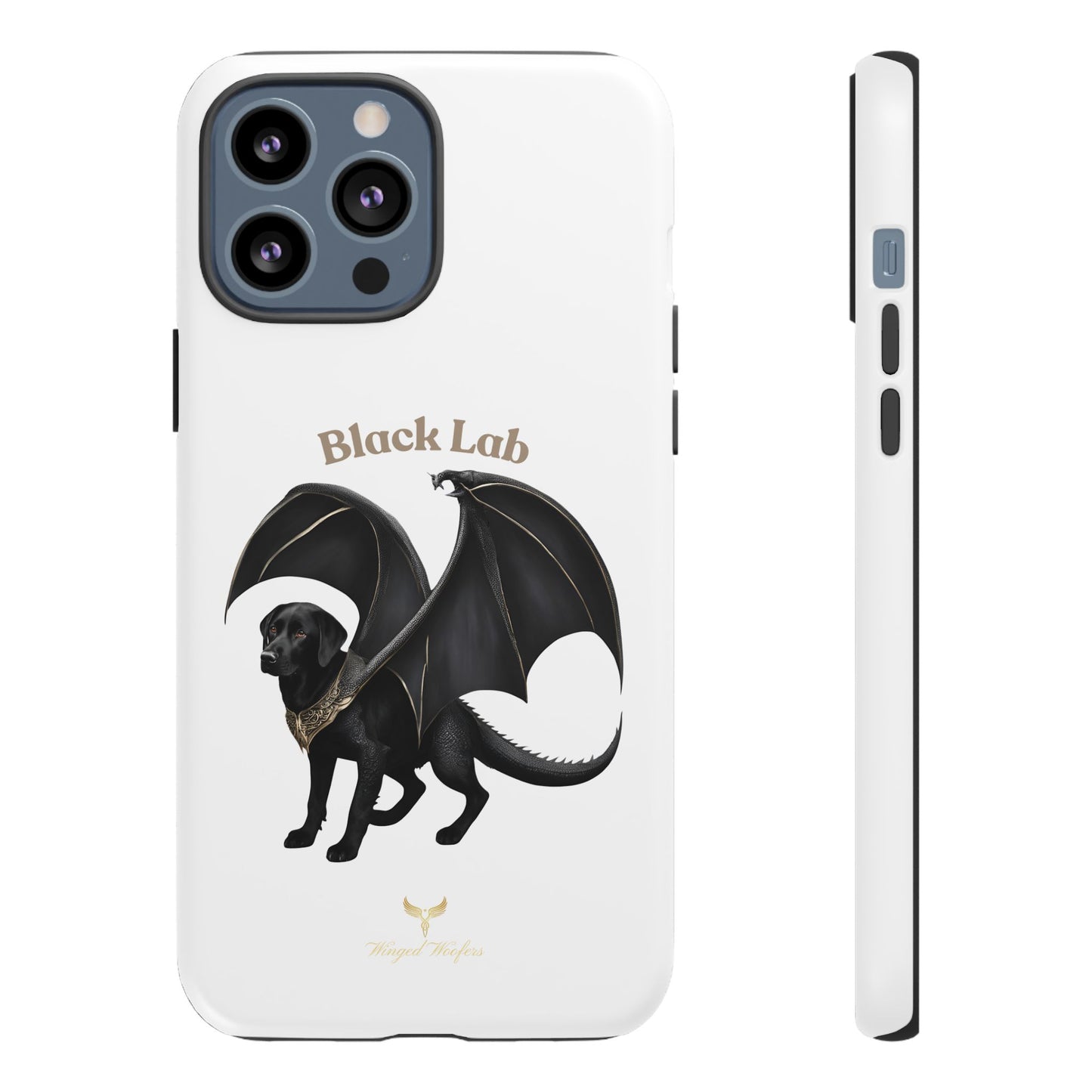 Black Labrador Dragon Case - Tough Phone Case for Pet Lovers